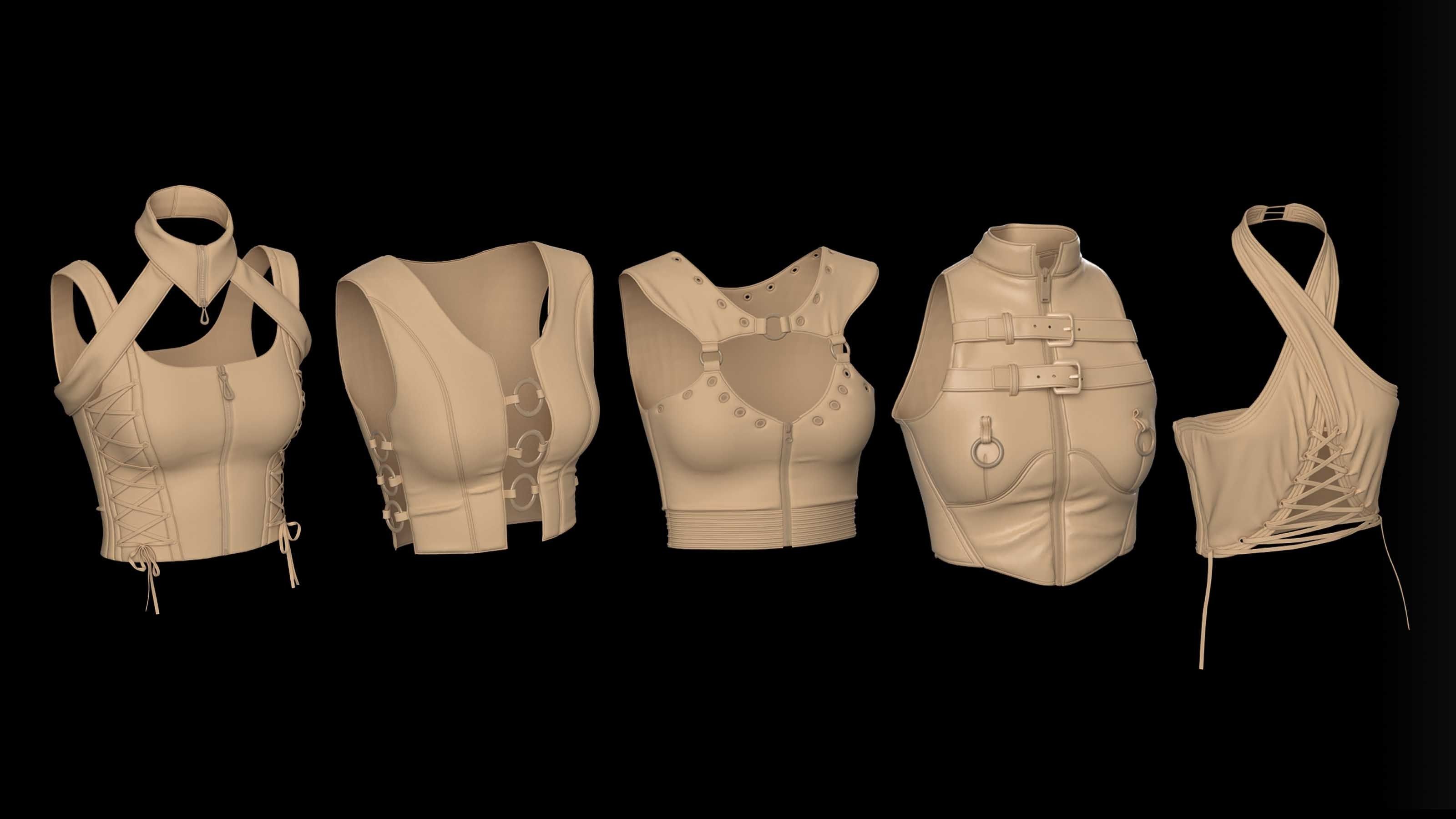10 CROP TOP Low-poly 3D model_10