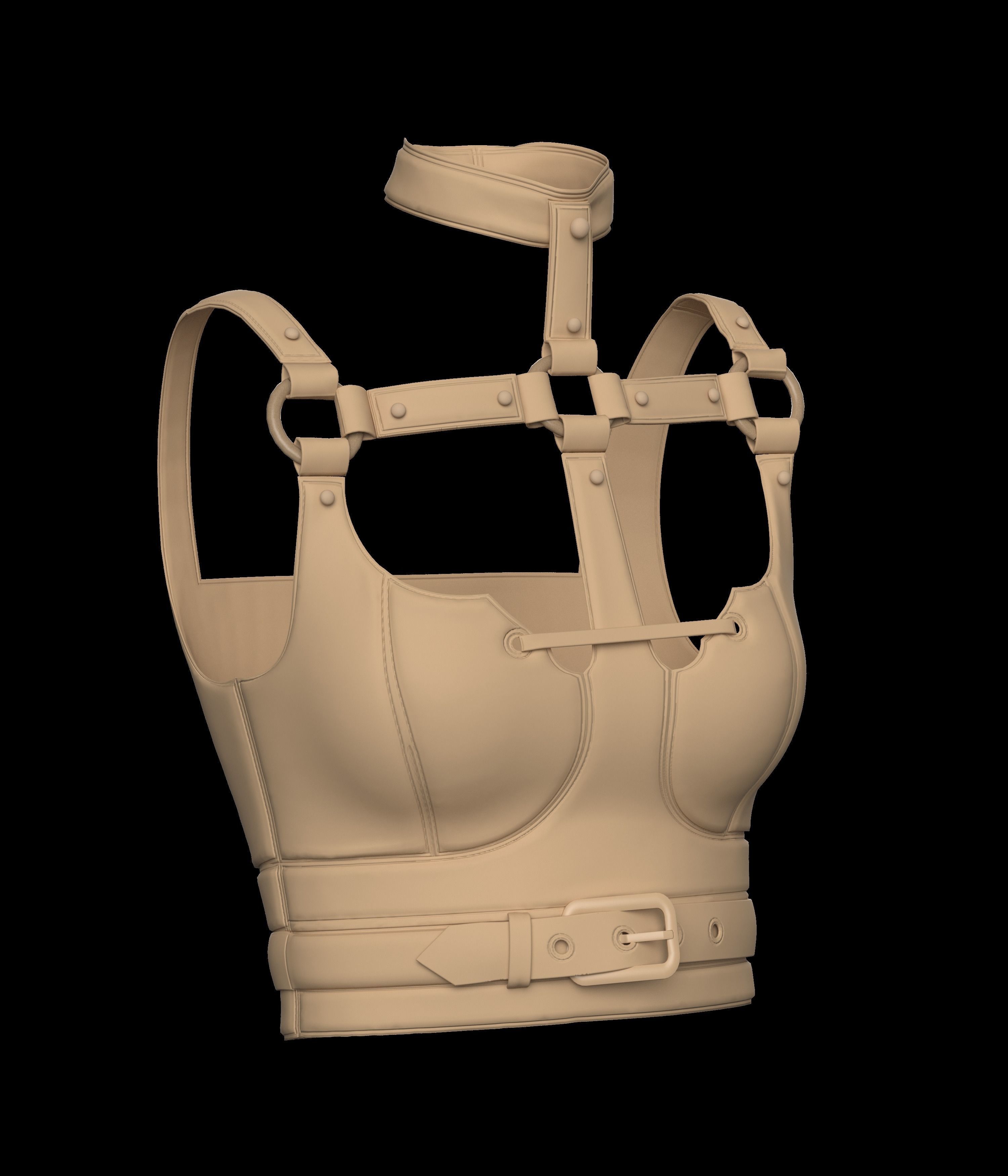 10 CROP TOP Low-poly 3D model_13