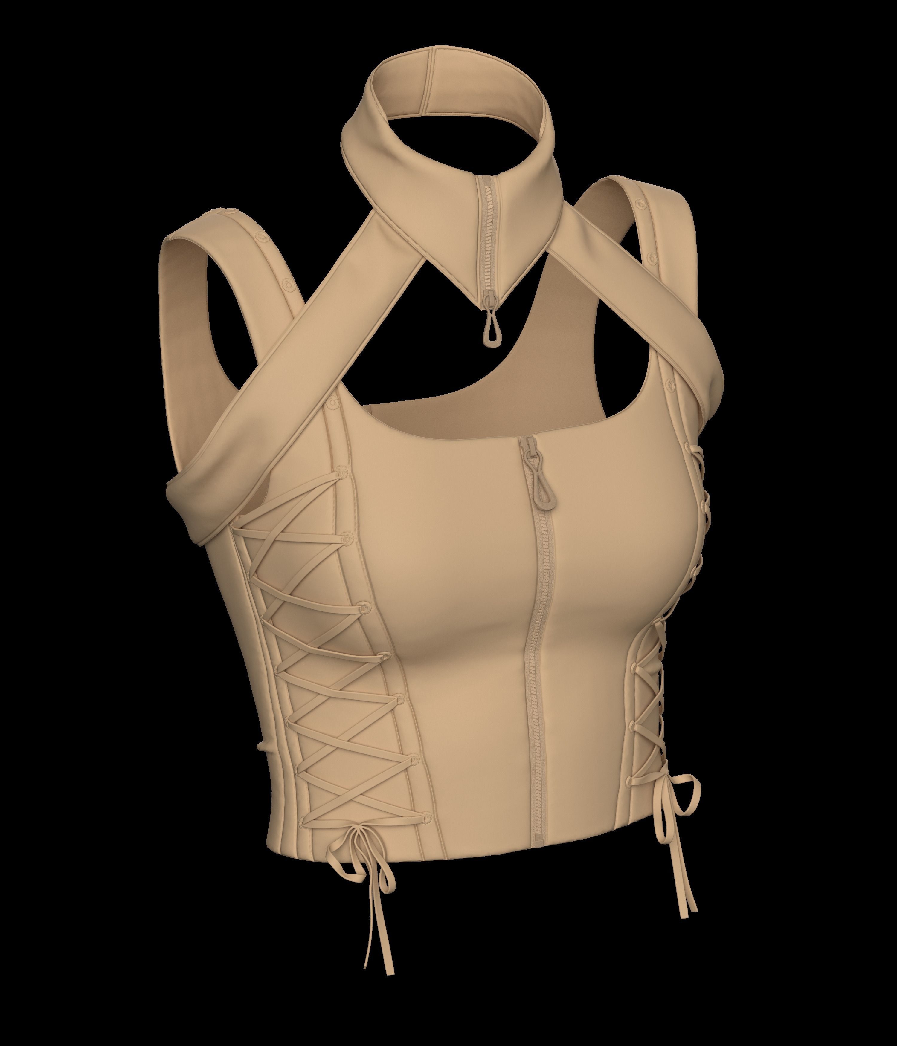 10 CROP TOP Low-poly 3D model_6