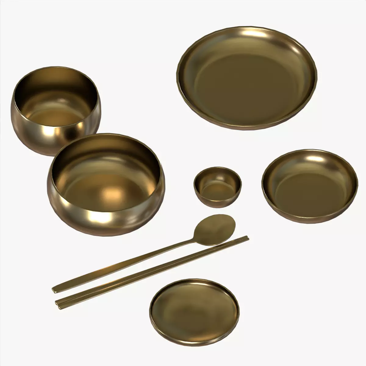 Korean Traditional Brassware 3D model