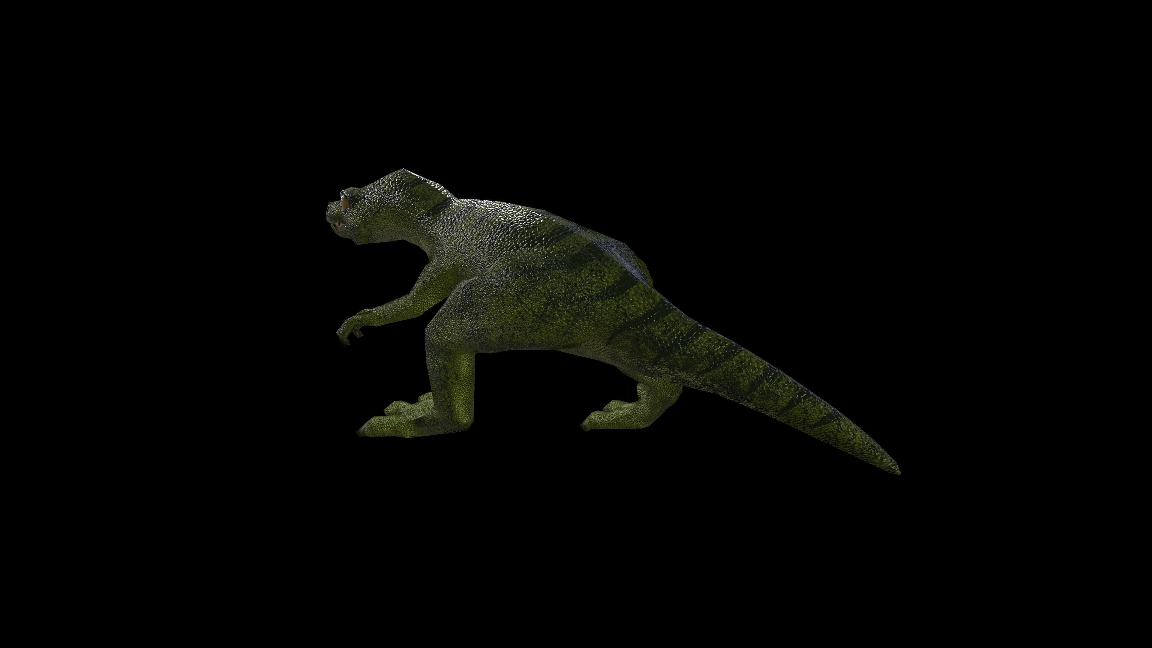 Dinosaur Tyrannosaurus Rex Low-poly 3D model_4