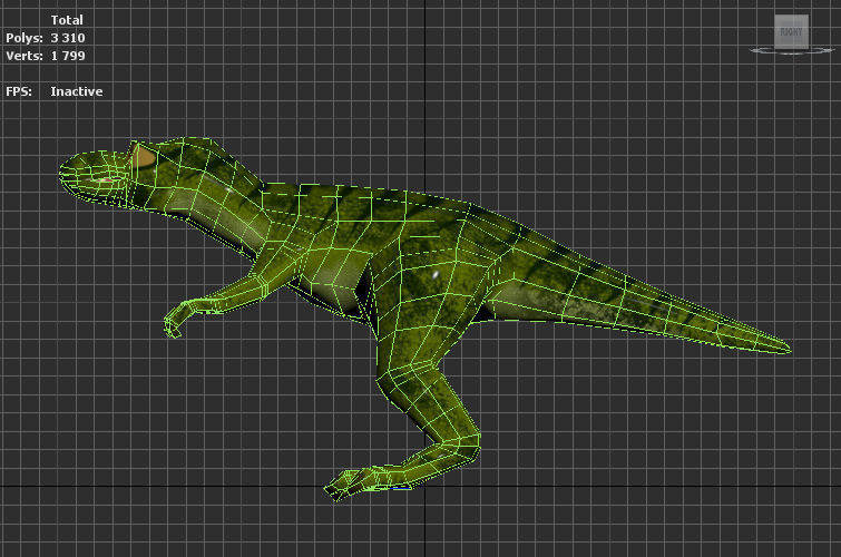 Dinosaur Tyrannosaurus Rex Low-poly 3D model_10