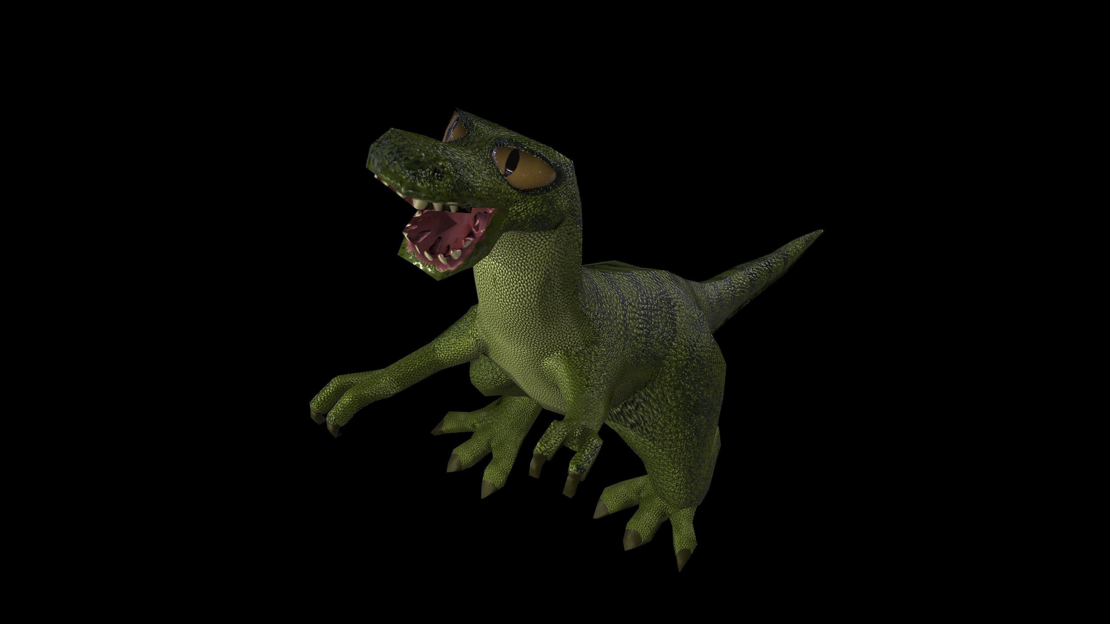 Dinosaur Tyrannosaurus Rex Low-poly 3D model_3