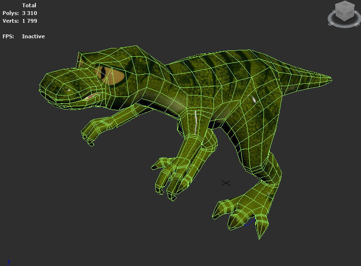 Dinosaur Tyrannosaurus Rex Low-poly 3D model_9