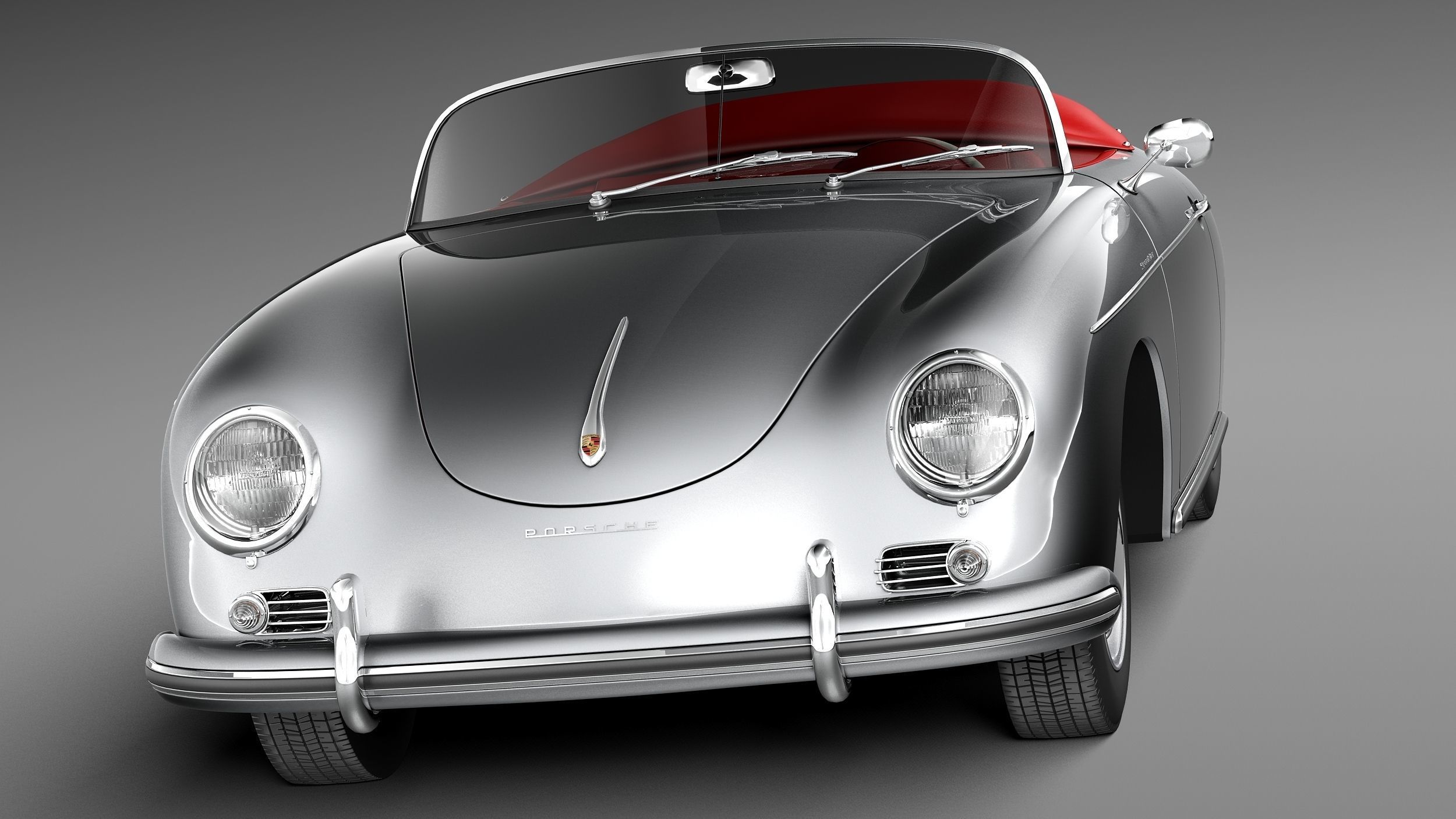 Porsche 356A Speedster 1955 3D model_1