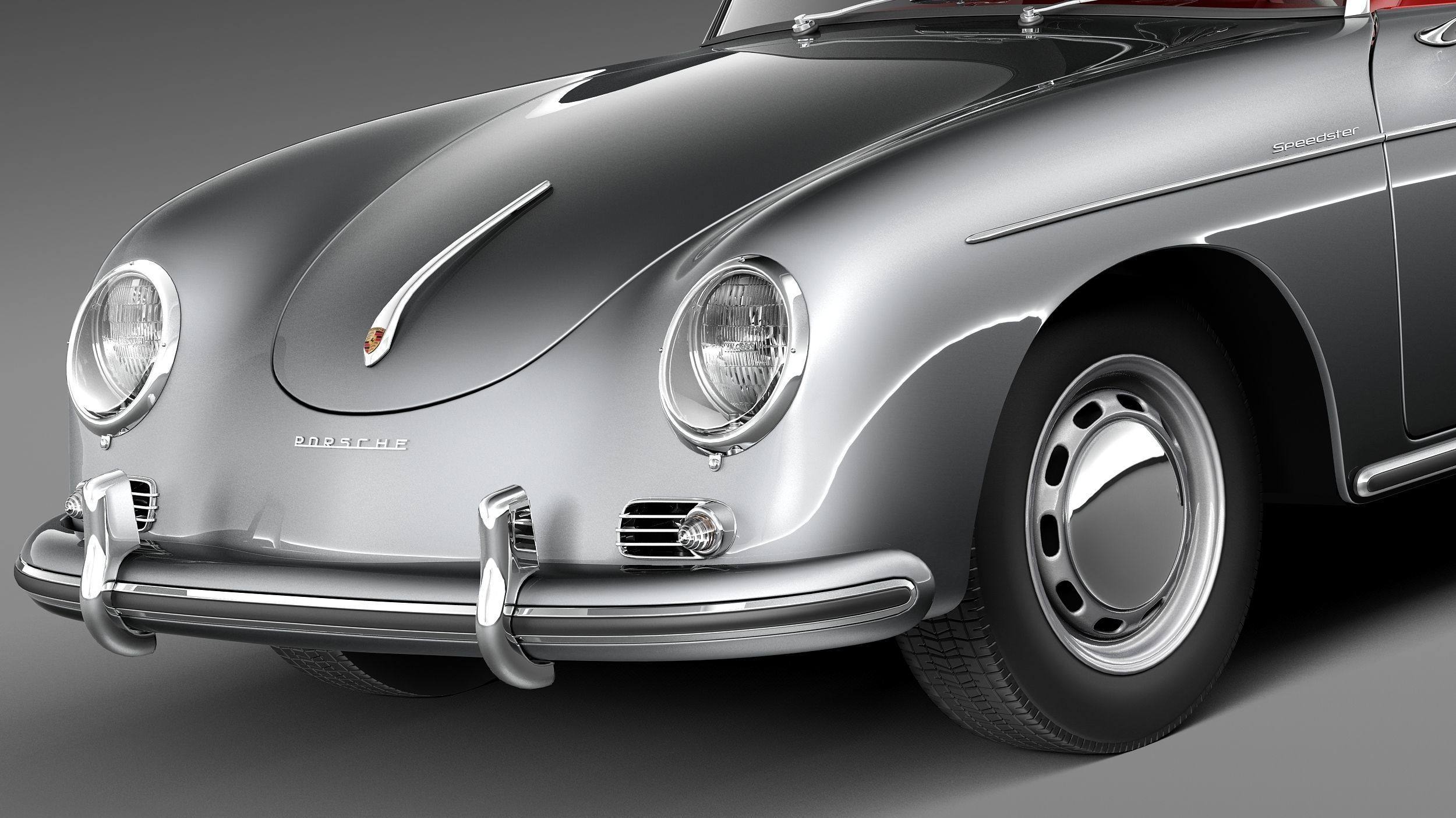 Porsche 356A Speedster 1955 3D model_2