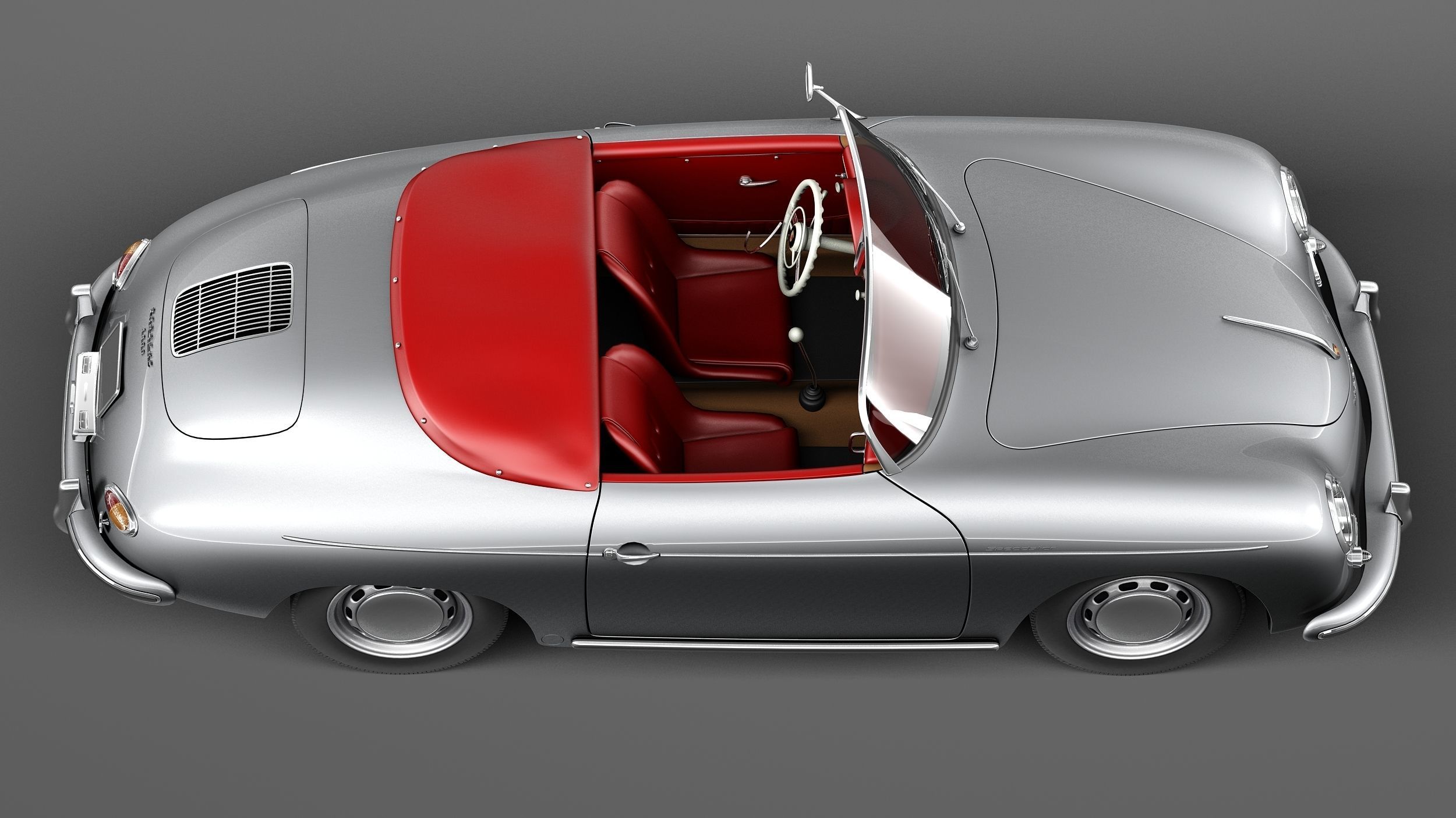 Porsche 356A Speedster 1955 3D model_7