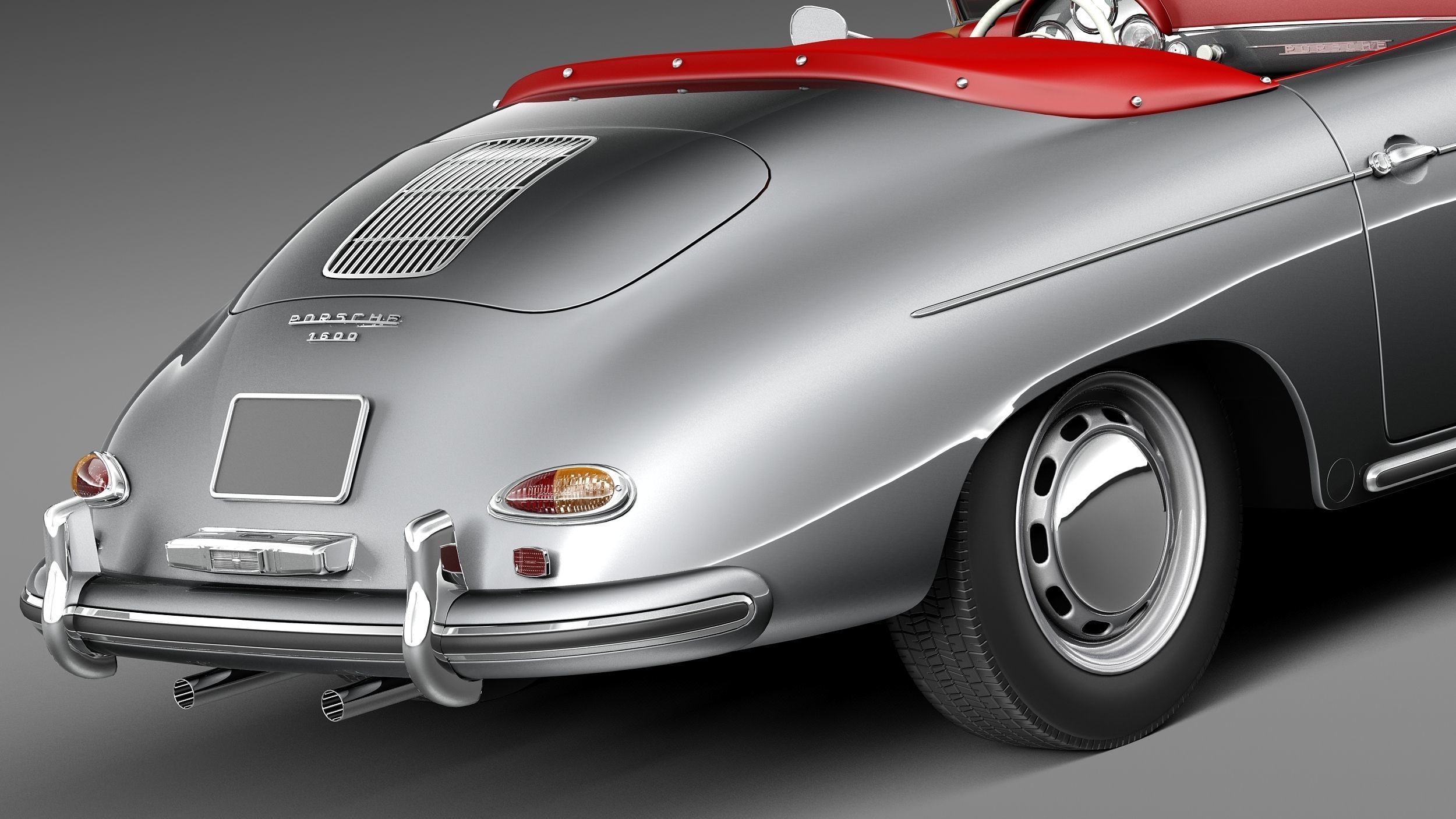 Porsche 356A Speedster 1955 3D model_3