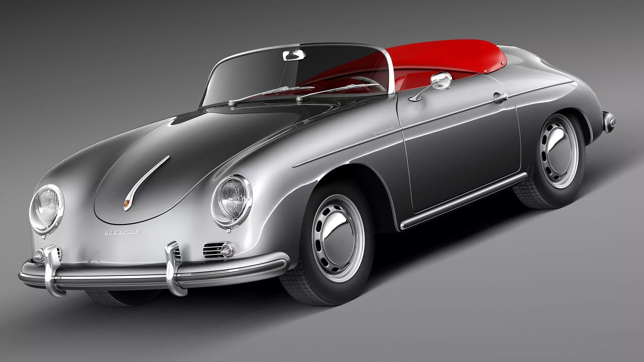 Porsche 356A Speedster 1955 3D model_0