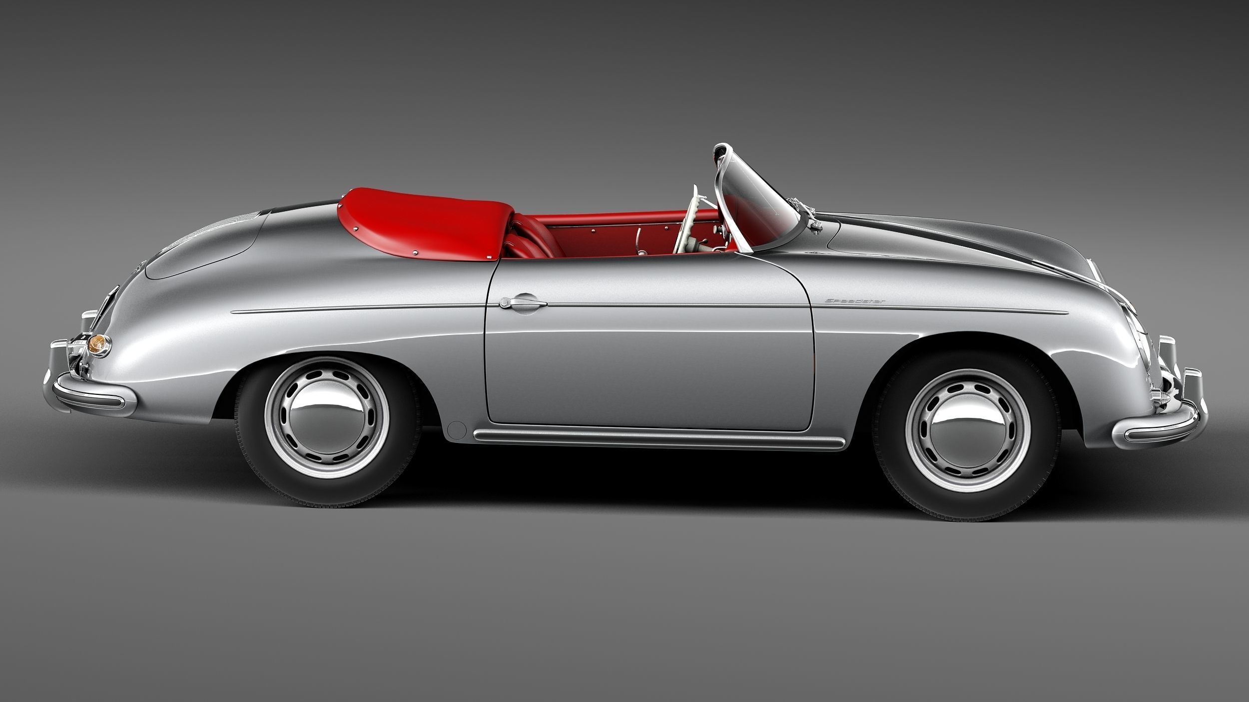Porsche 356A Speedster 1955 3D model_6