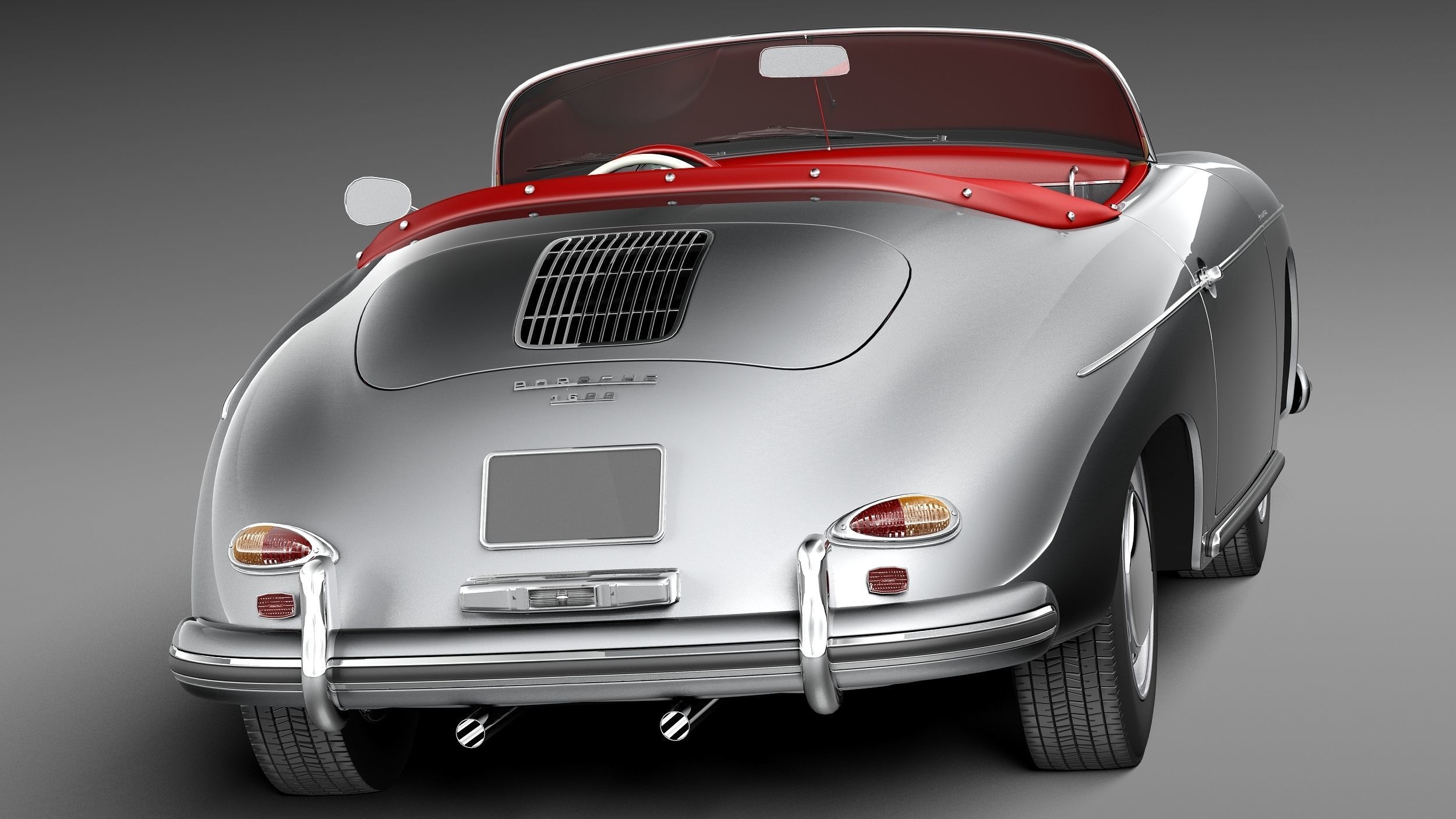 Porsche 356A Speedster 1955 3D model_5