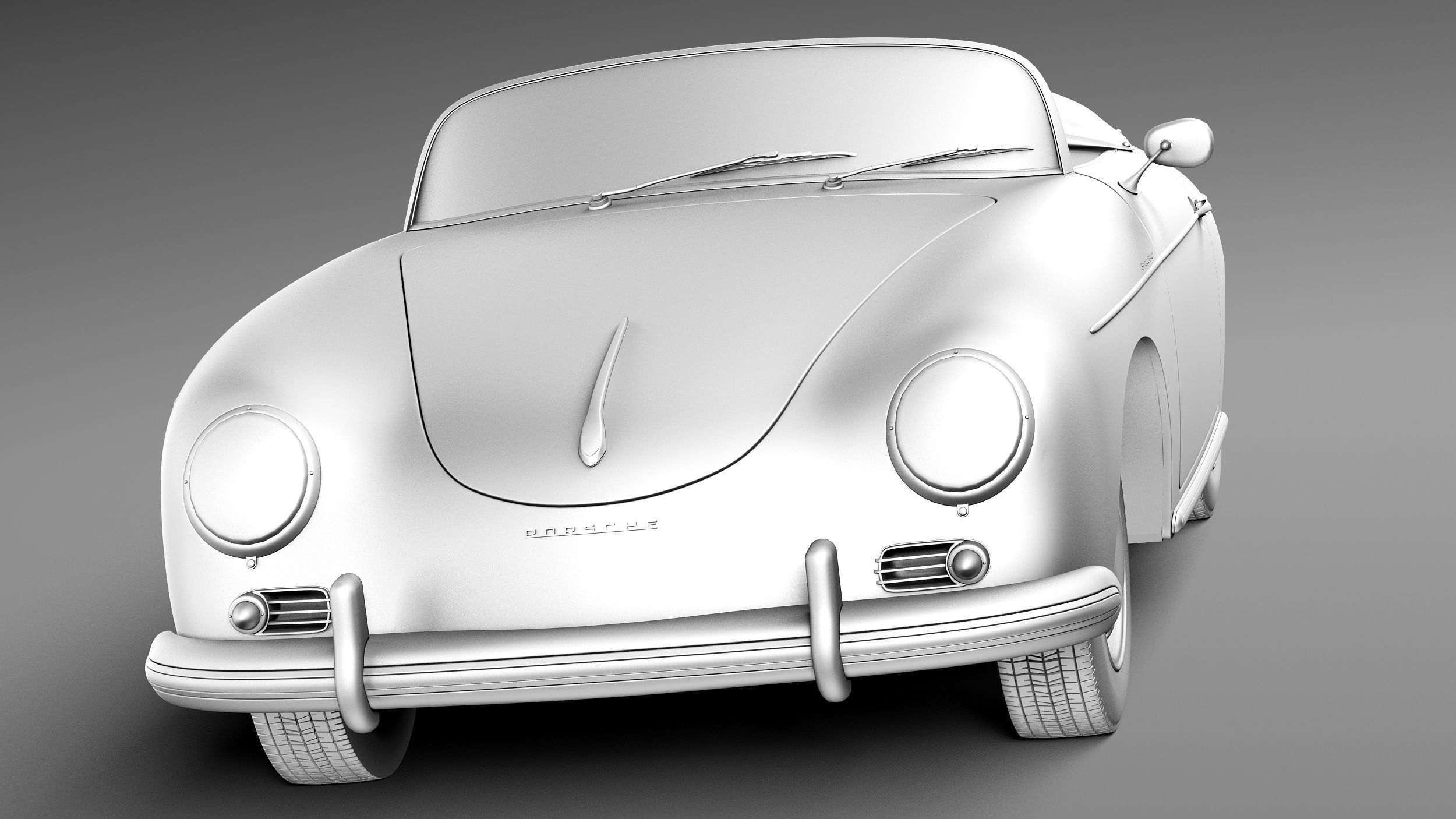 Porsche 356A Speedster 1955 3D model_9