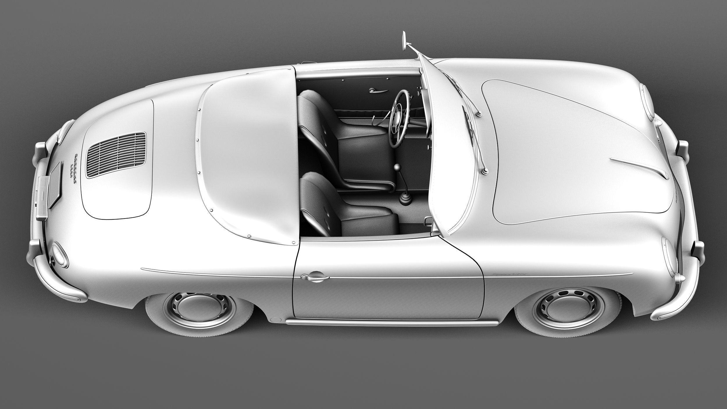 Porsche 356A Speedster 1955 3D model_15