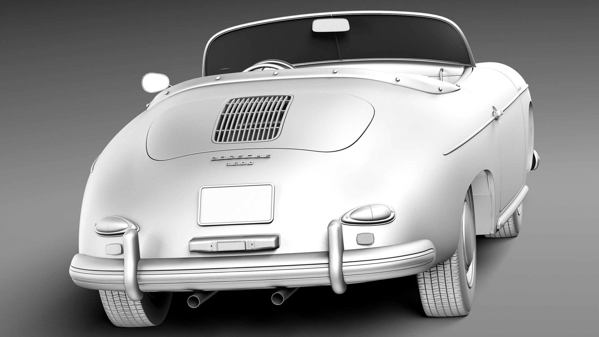 Porsche 356A Speedster 1955 3D model_13
