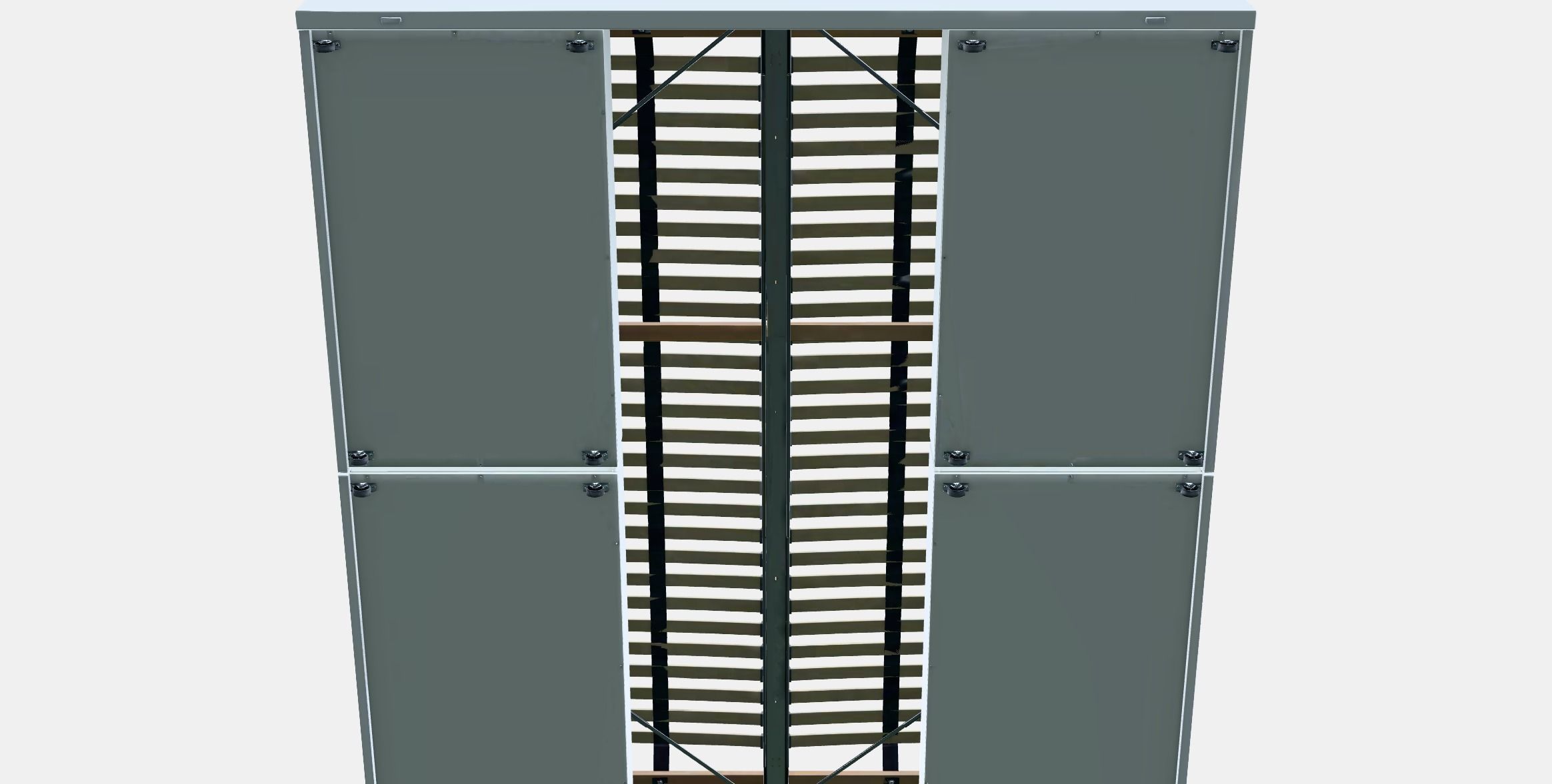 MALM high bed frame with 4 drawers Low-poly 3D model_8