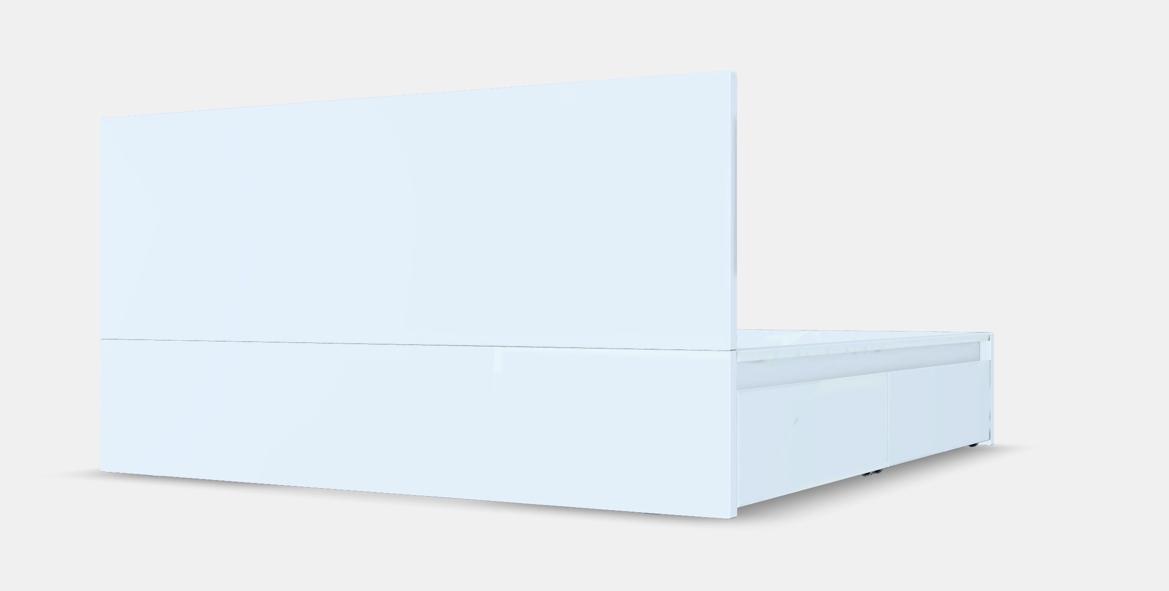 MALM high bed frame with 4 drawers Low-poly 3D model_4