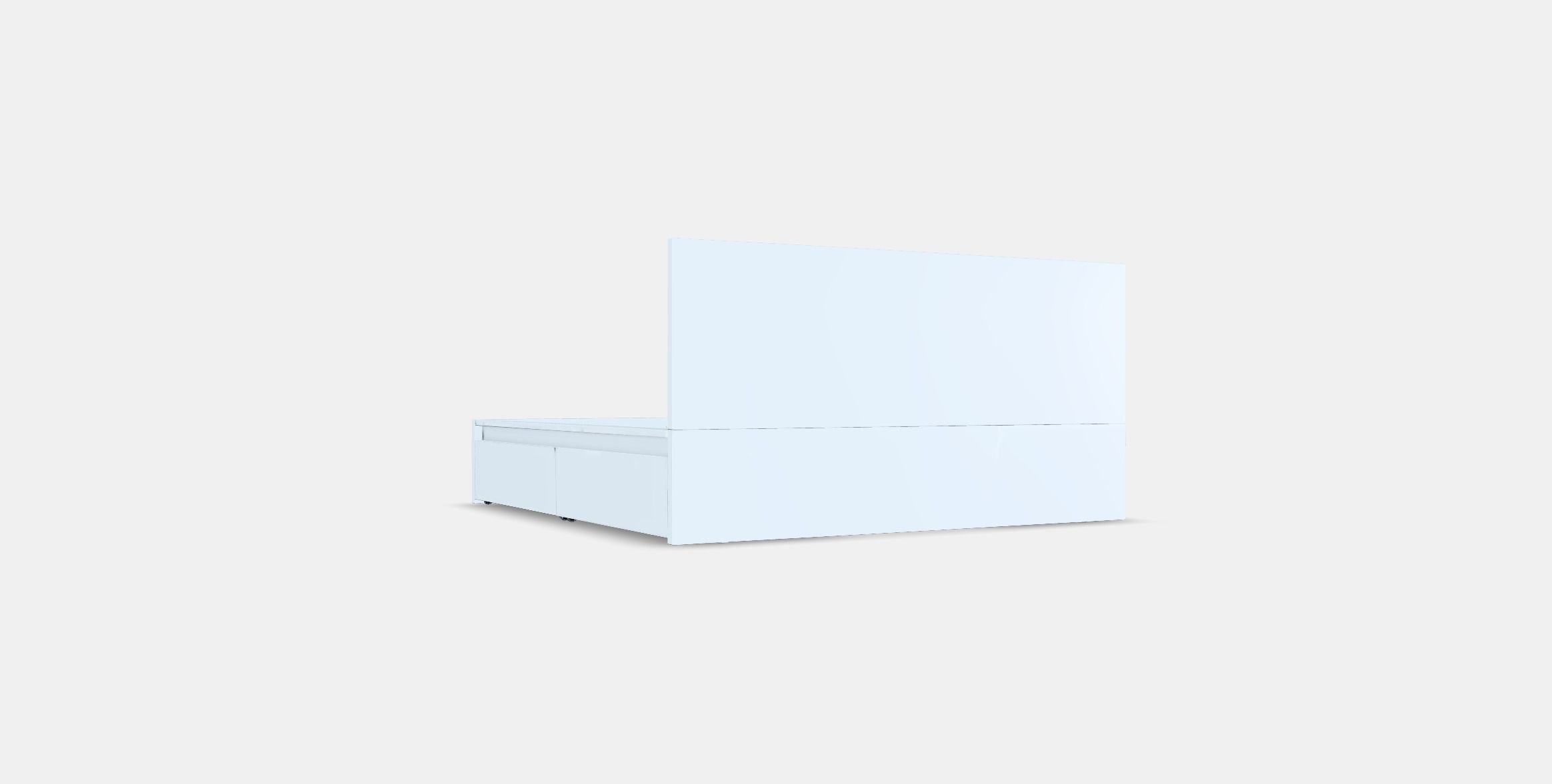 MALM high bed frame with 4 drawers Low-poly 3D model_16