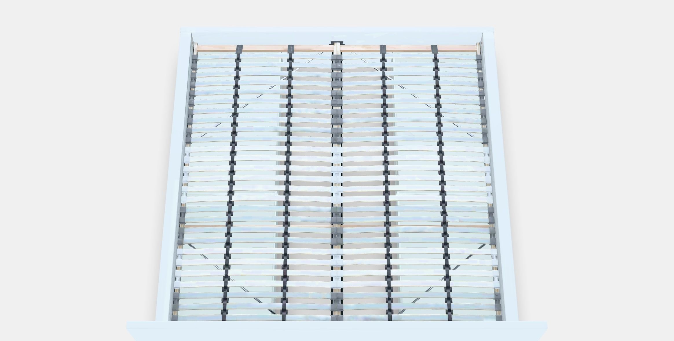 MALM high bed frame with 4 drawers Low-poly 3D model_7