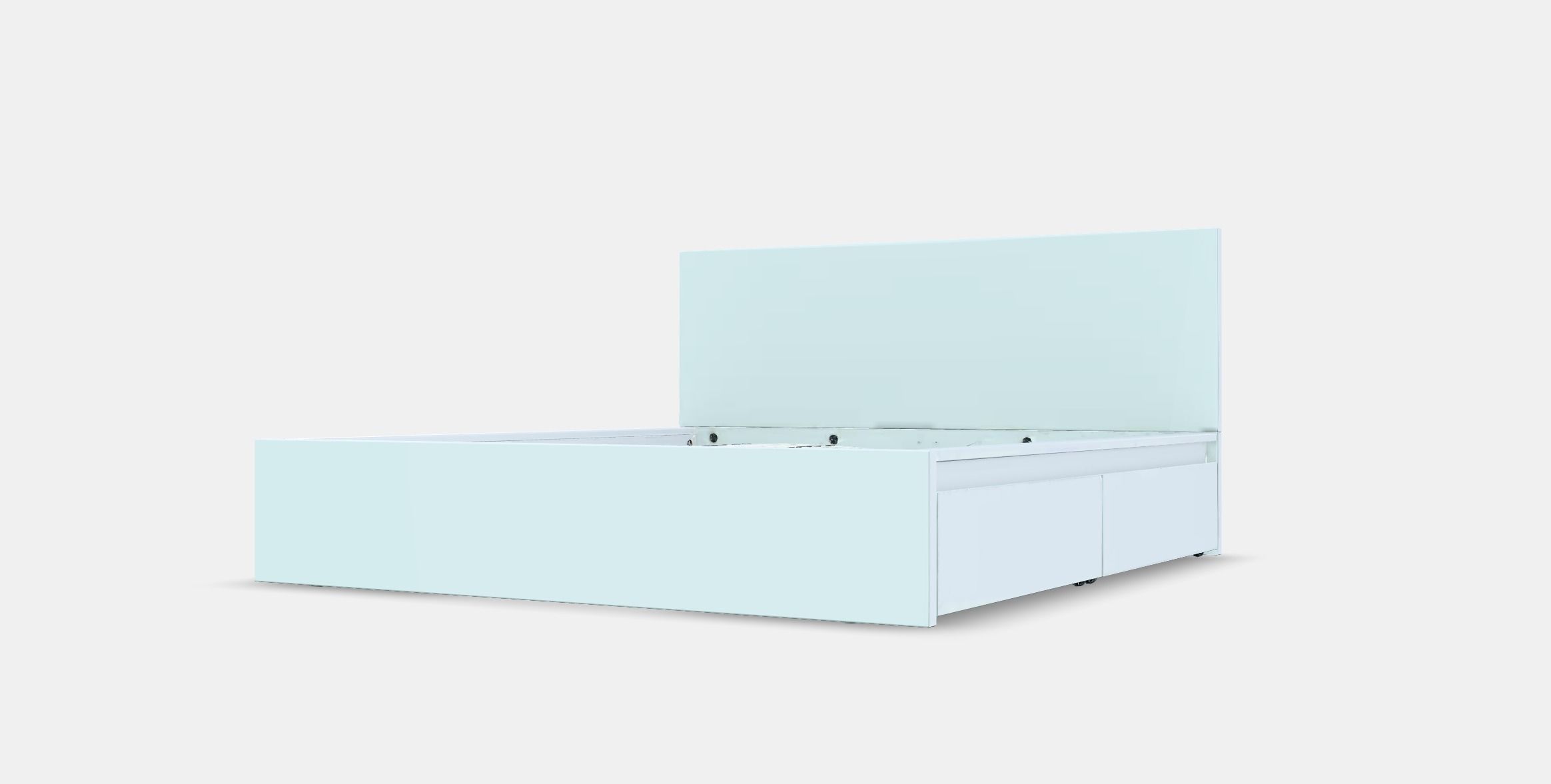 MALM high bed frame with 4 drawers Low-poly 3D model_13