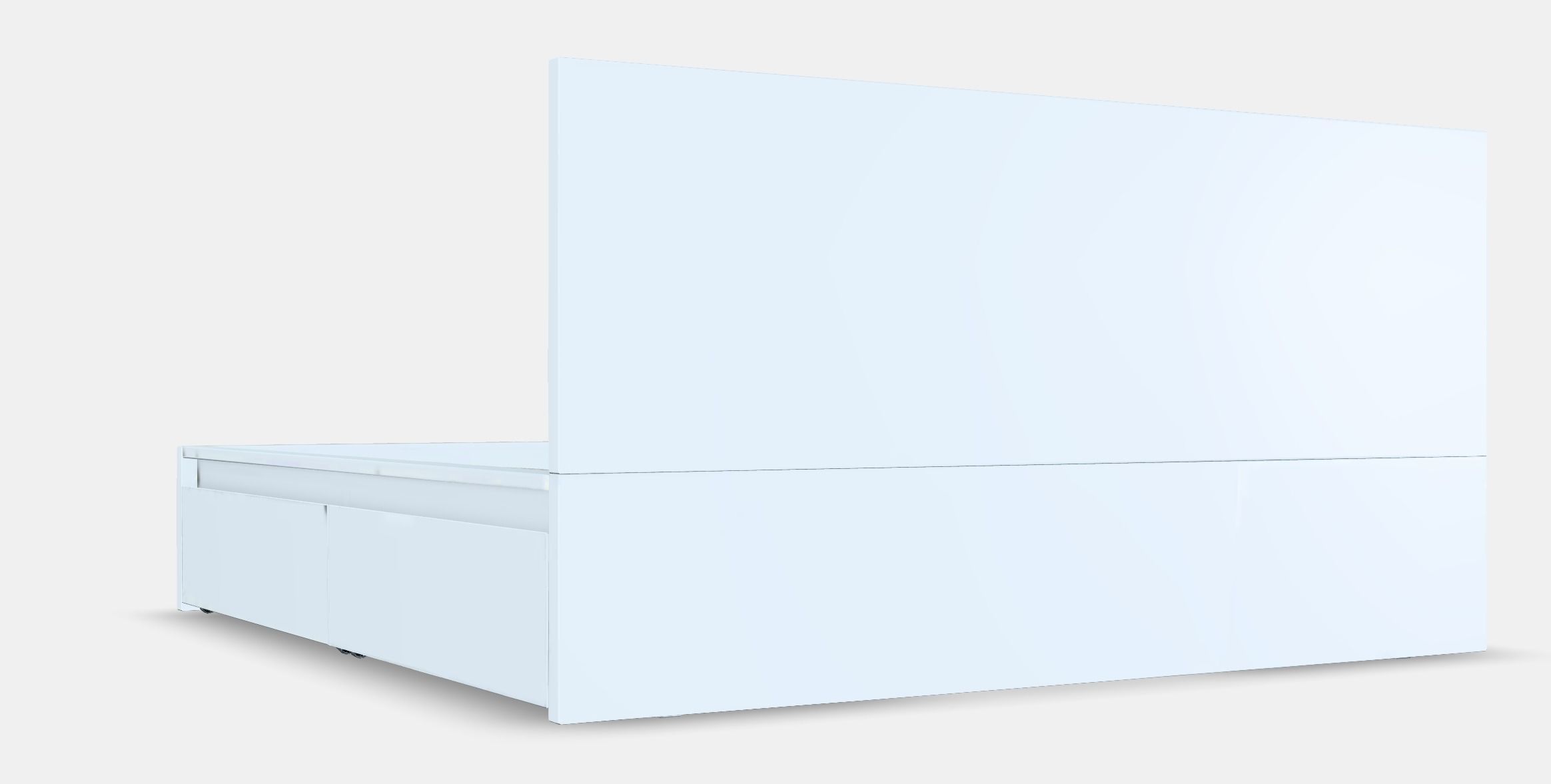 MALM high bed frame with 4 drawers Low-poly 3D model_5