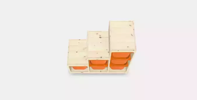 TROFAST storage combi 8 Low-poly 3D model