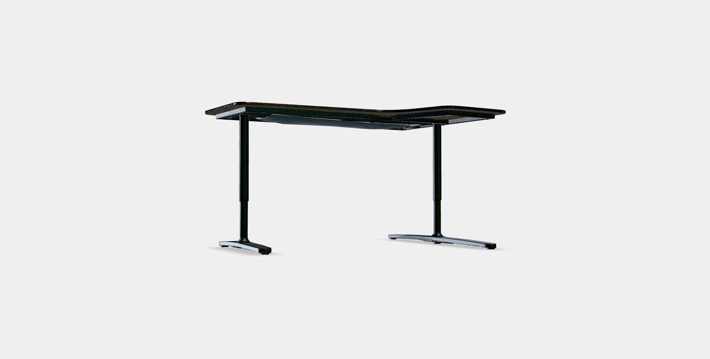 BEKANT corner desk right 4 Low-poly 3D model_3