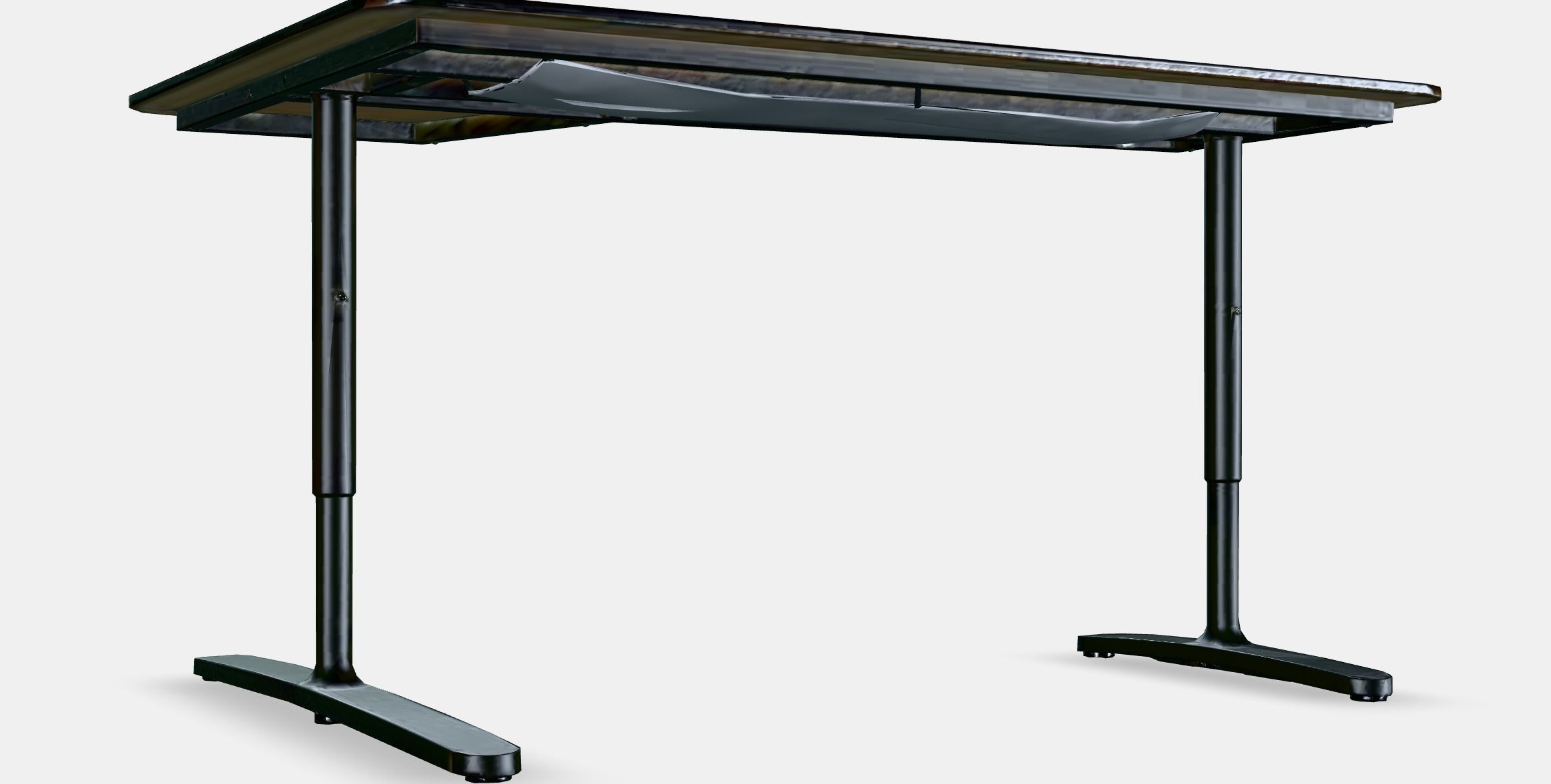 BEKANT corner desk right 4 Low-poly 3D model_2