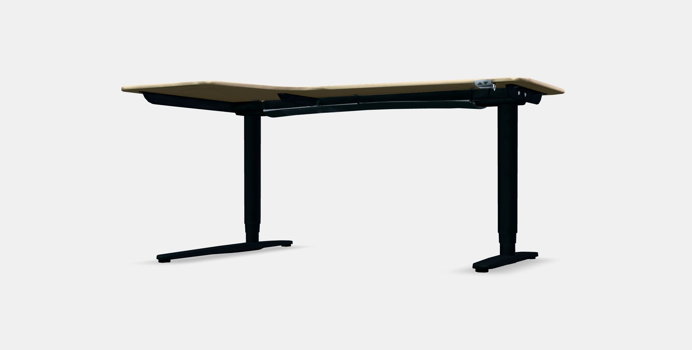 BEKANT corner desk left sitting--standing Low-poly 3D model_13