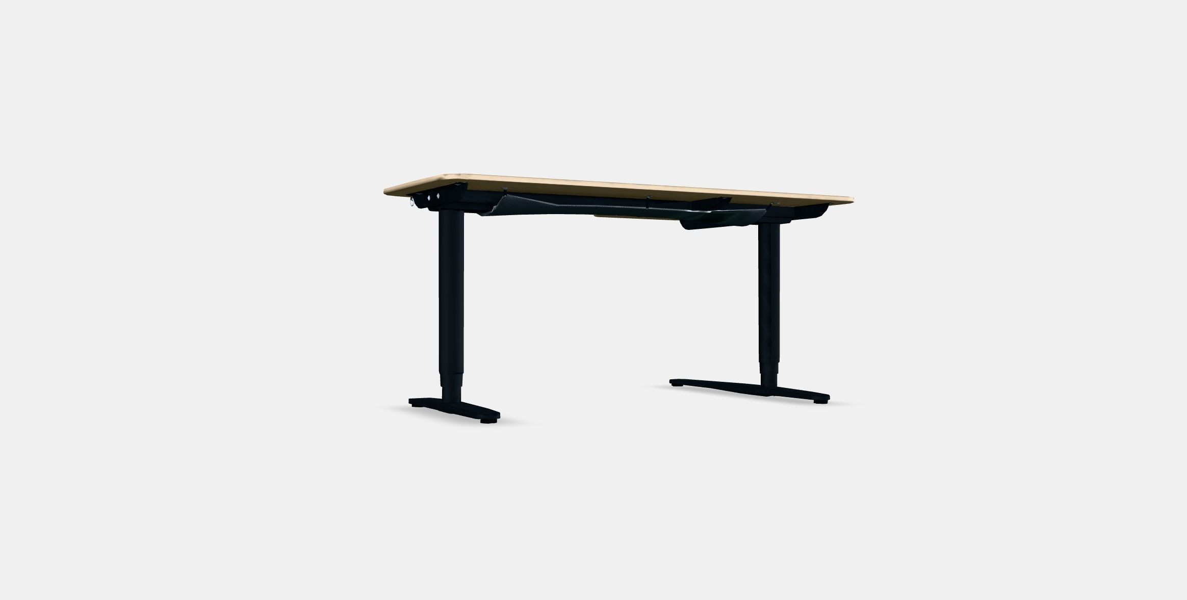 BEKANT corner desk left sitting--standing Low-poly 3D model_16