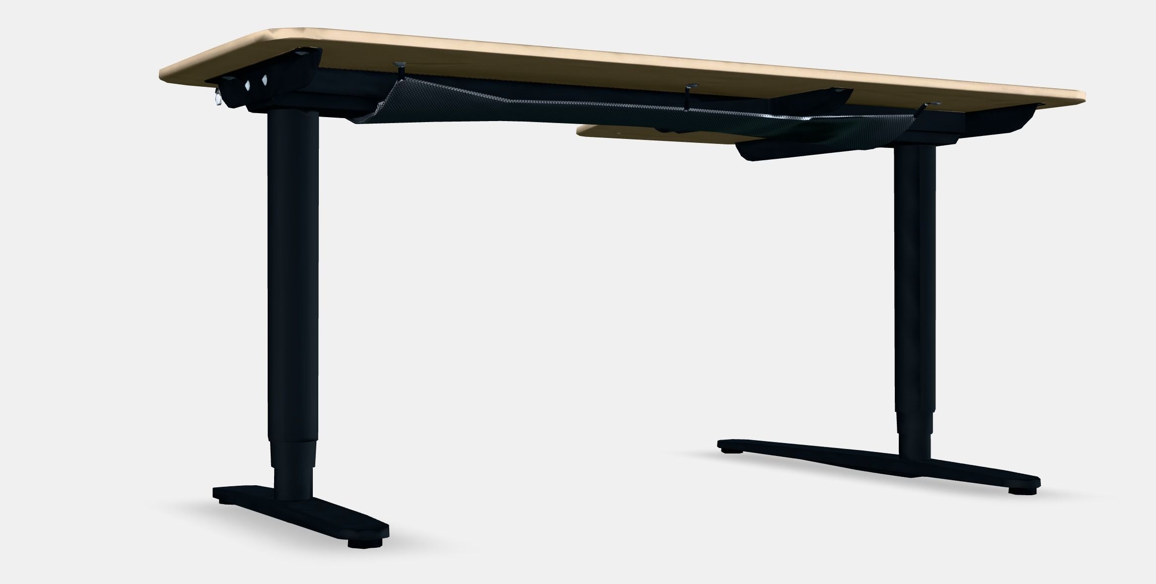 BEKANT corner desk left sitting--standing Low-poly 3D model_2