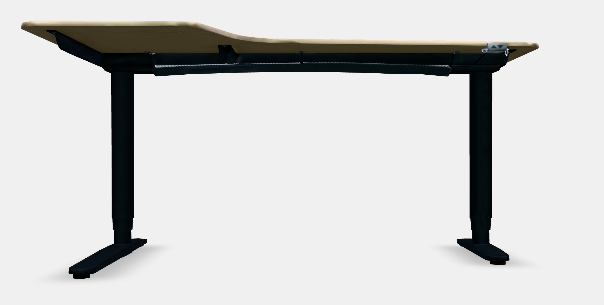 BEKANT corner desk left sitting--standing Low-poly 3D model_10