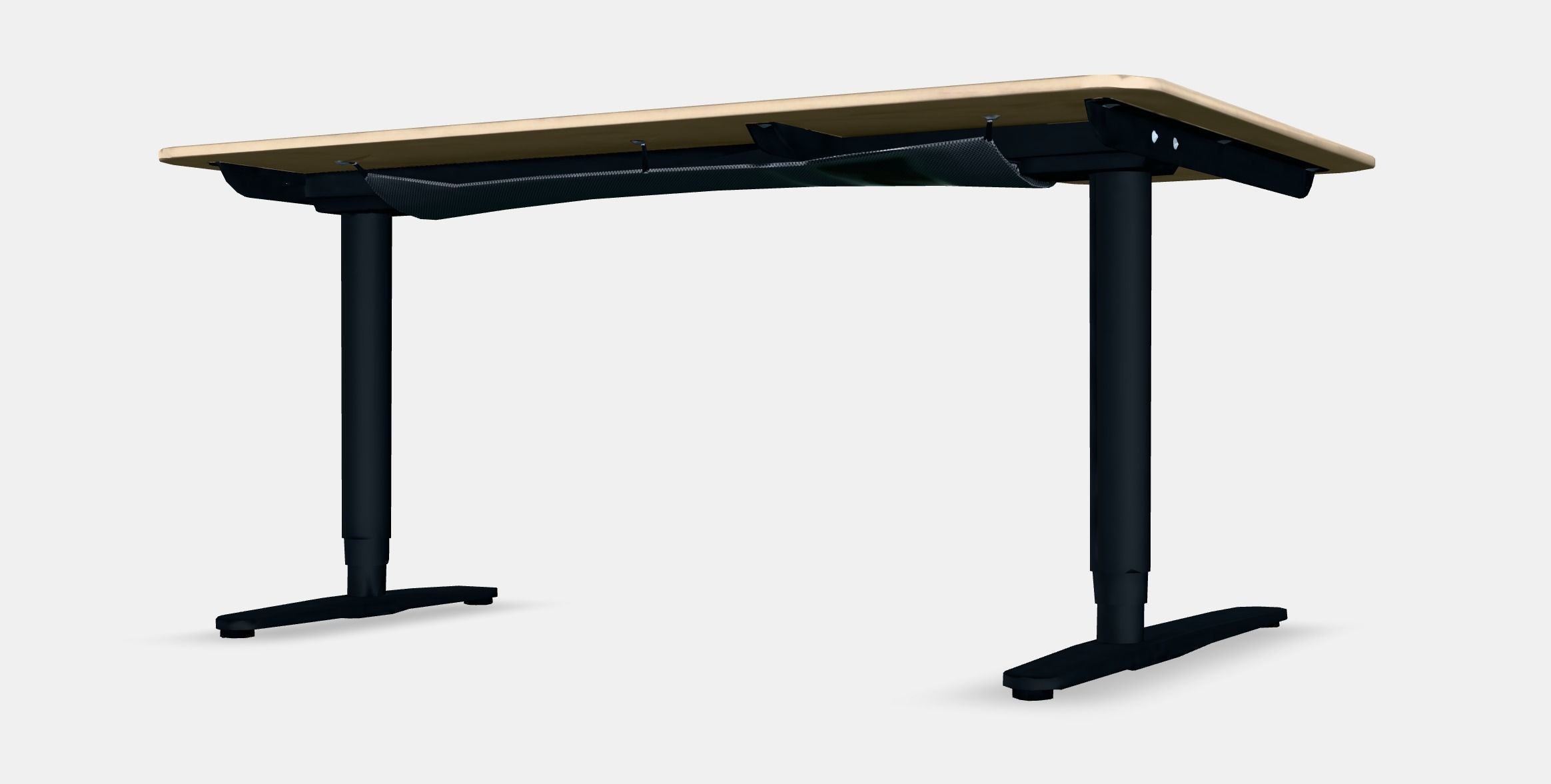 BEKANT corner desk left sitting--standing Low-poly 3D model_6