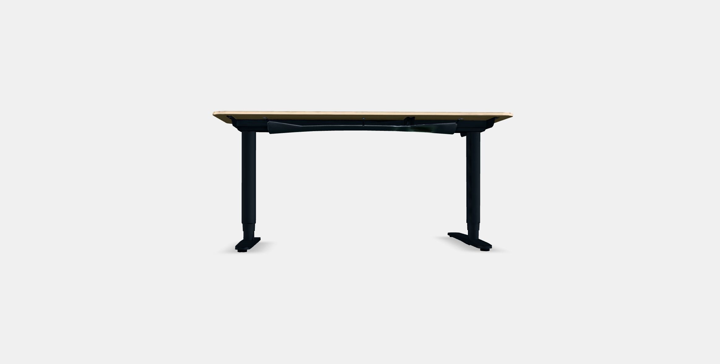 BEKANT corner desk left sitting--standing Low-poly 3D model_14