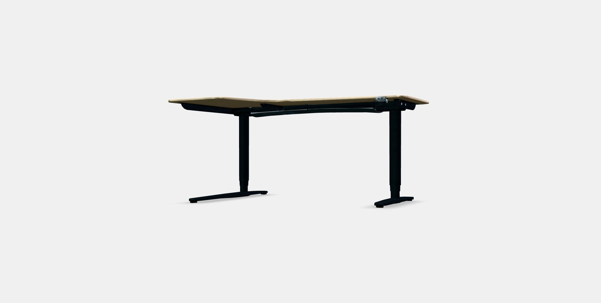 BEKANT corner desk left sitting--standing Low-poly 3D model_12