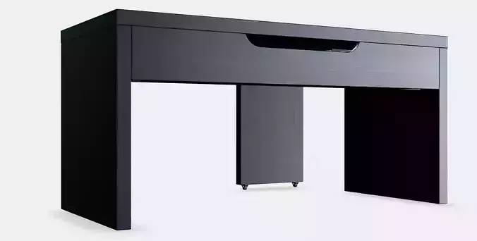 MALM desk with pull-out top