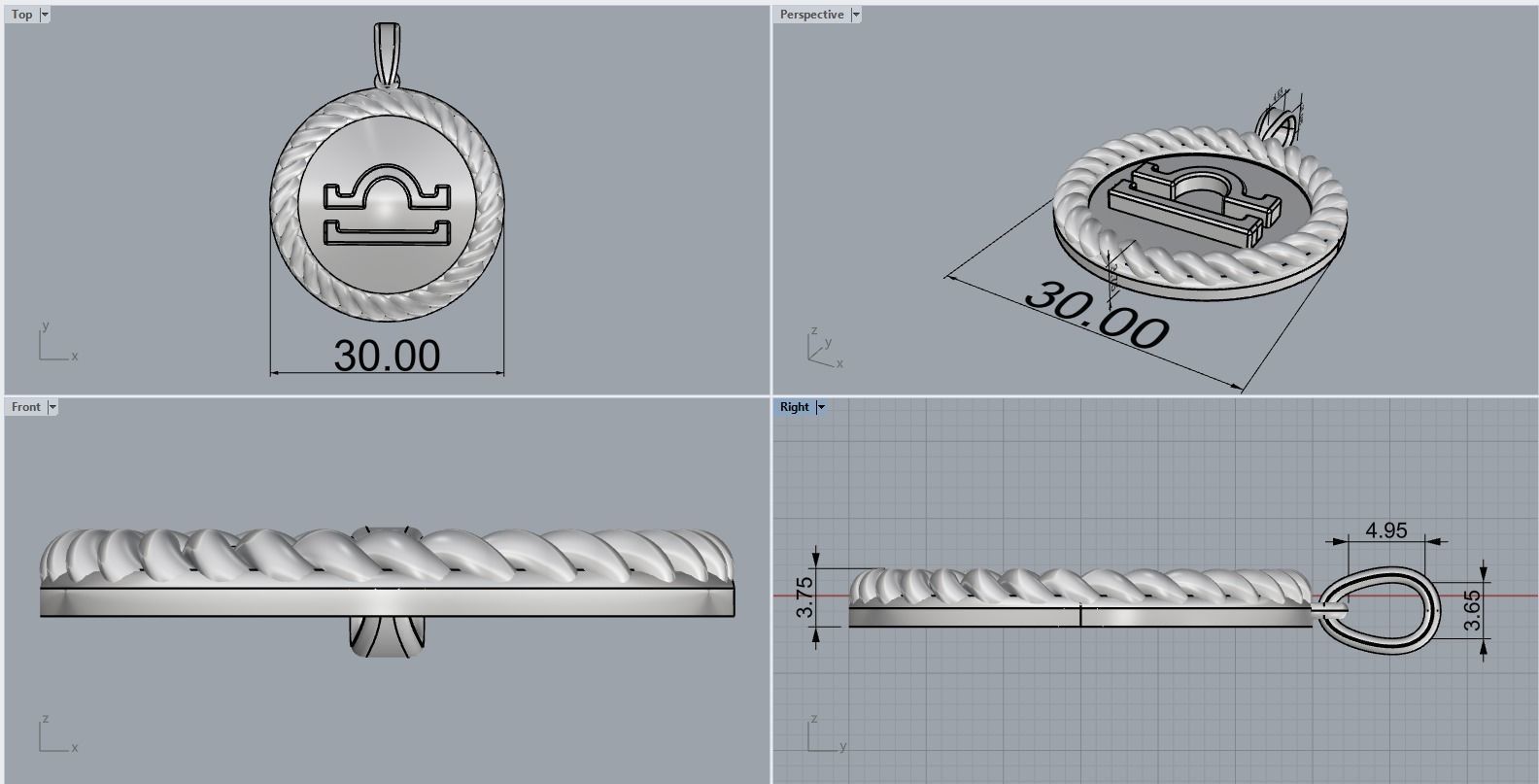 Zodiac sign libra model 856 3D print model_3