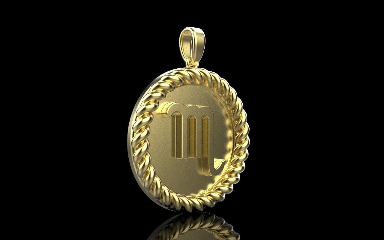 Zodiac sign Scorpio model 857 3D print model_11