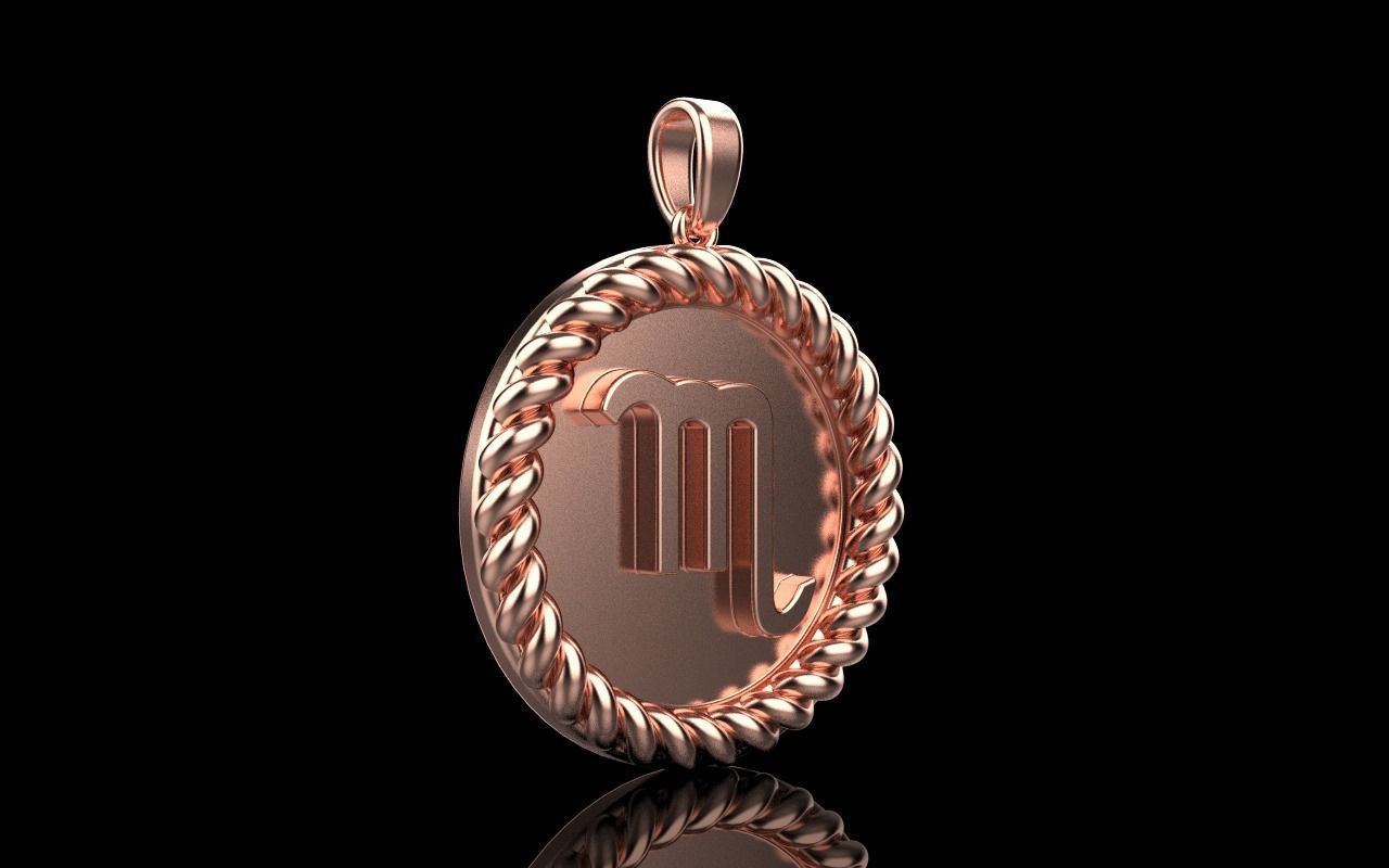 Zodiac sign Scorpio model 857 3D print model_13