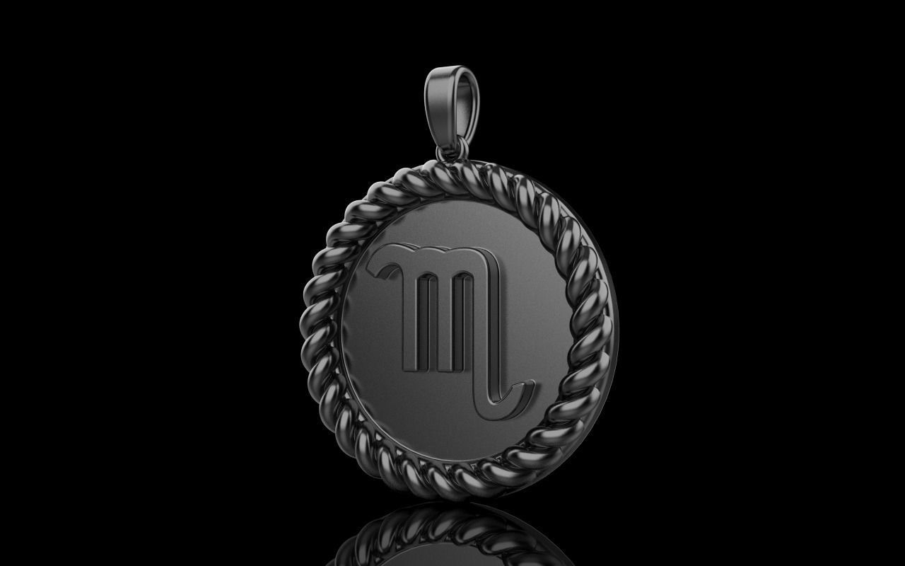 Zodiac sign Scorpio model 857 3D print model_27