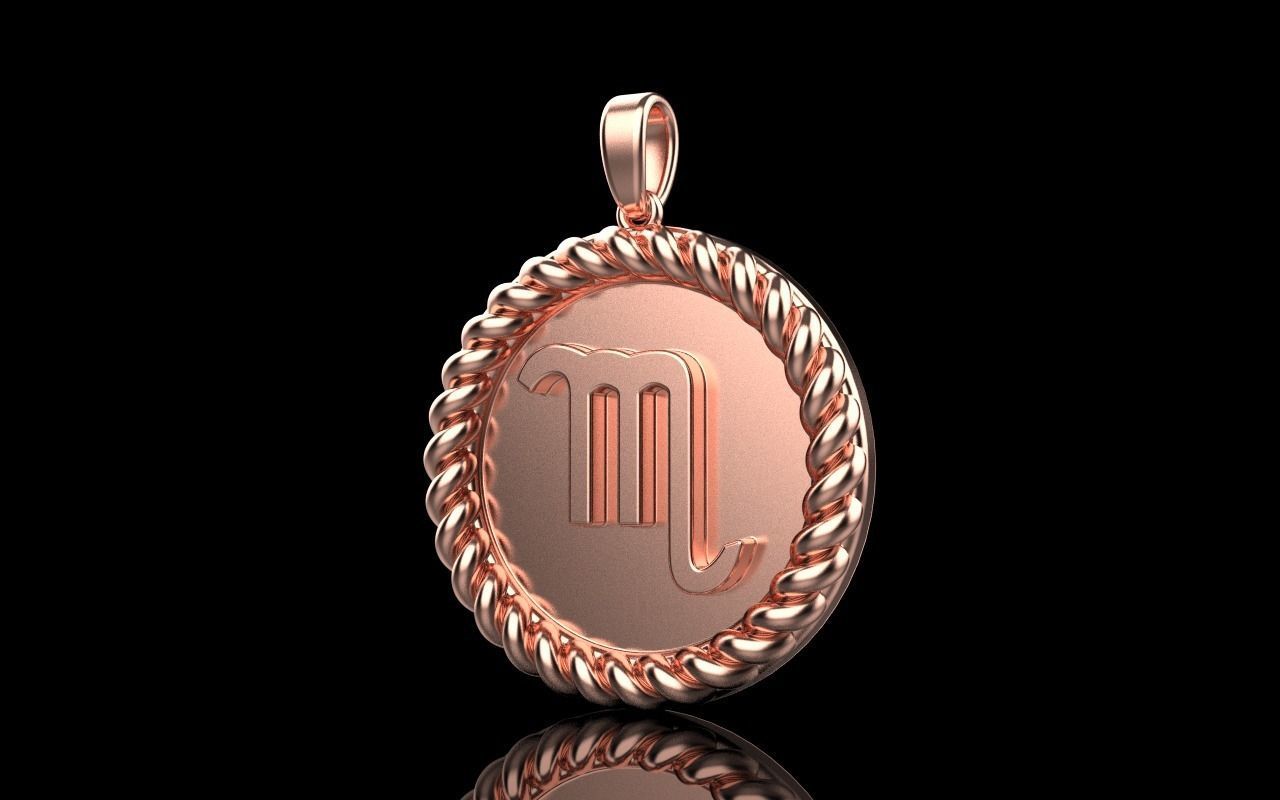 Zodiac sign Scorpio model 857 3D print model_26