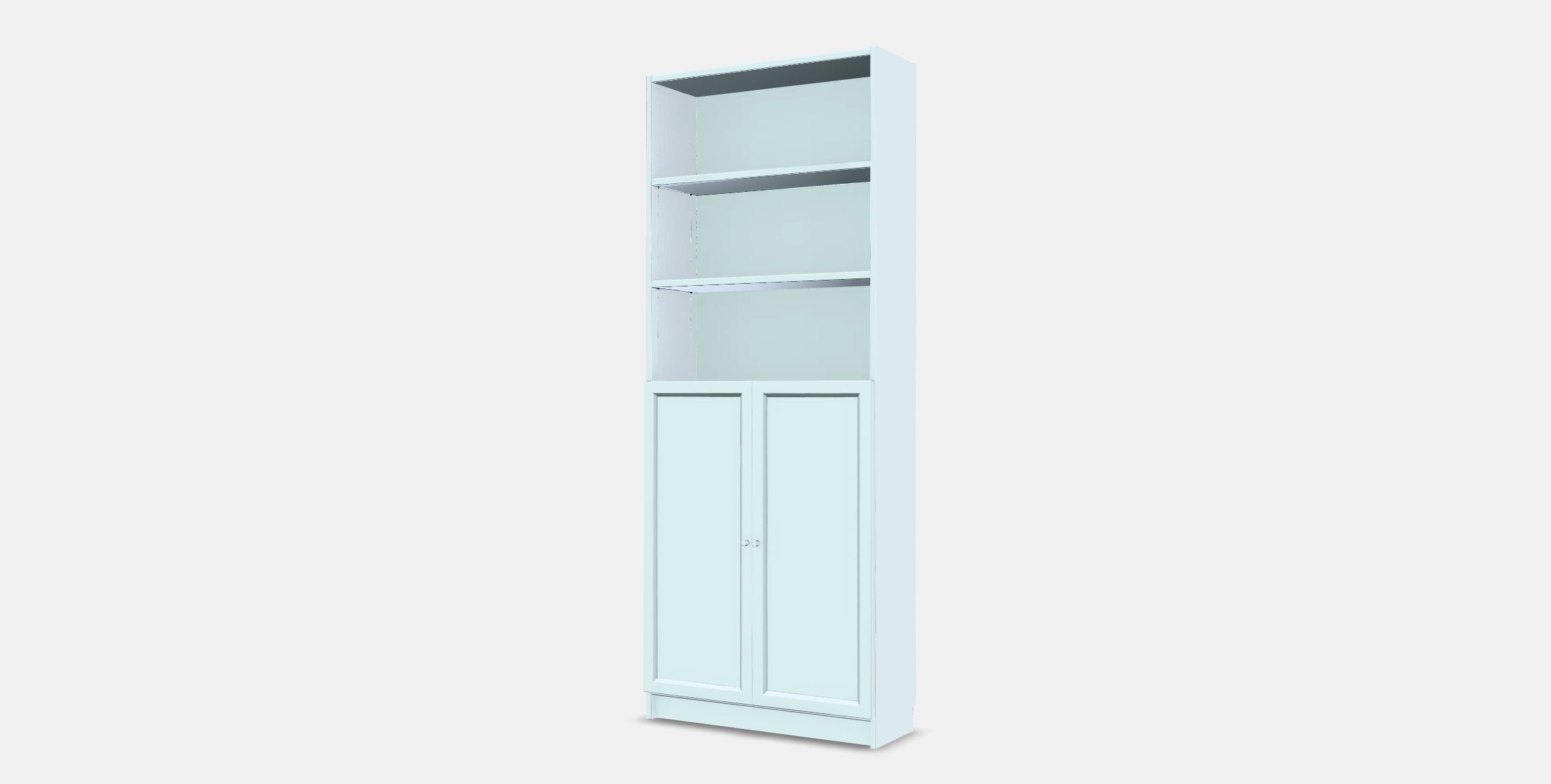 BILLY - OXBERG bookcase with doors Low-poly 3D model_12