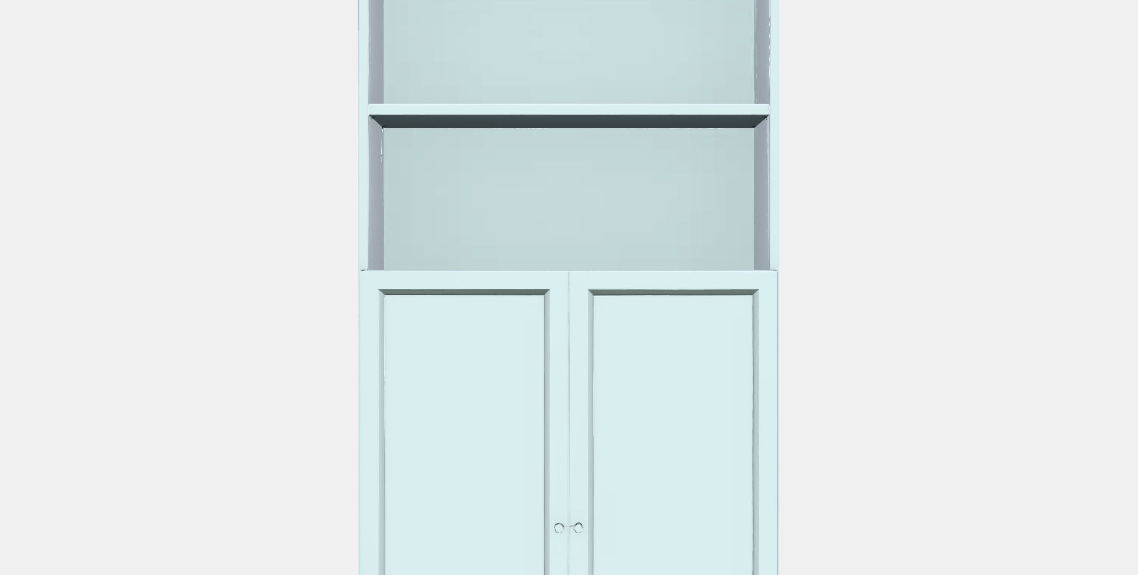 BILLY - OXBERG bookcase with doors Low-poly 3D model_11