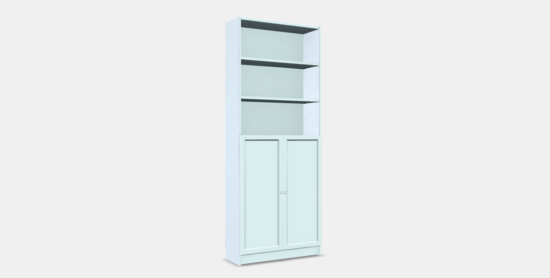 BILLY - OXBERG bookcase with doors Low-poly 3D model_3