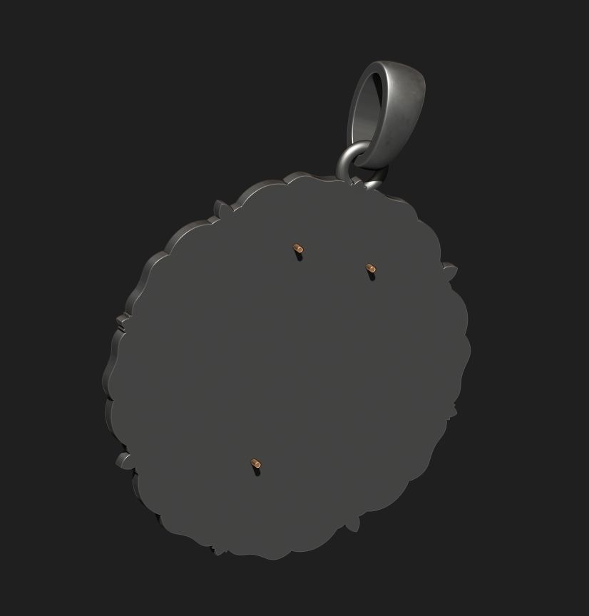 PENDANT WITH THE ARMENIAN LETTER 1 Printable Model 3D print model_5