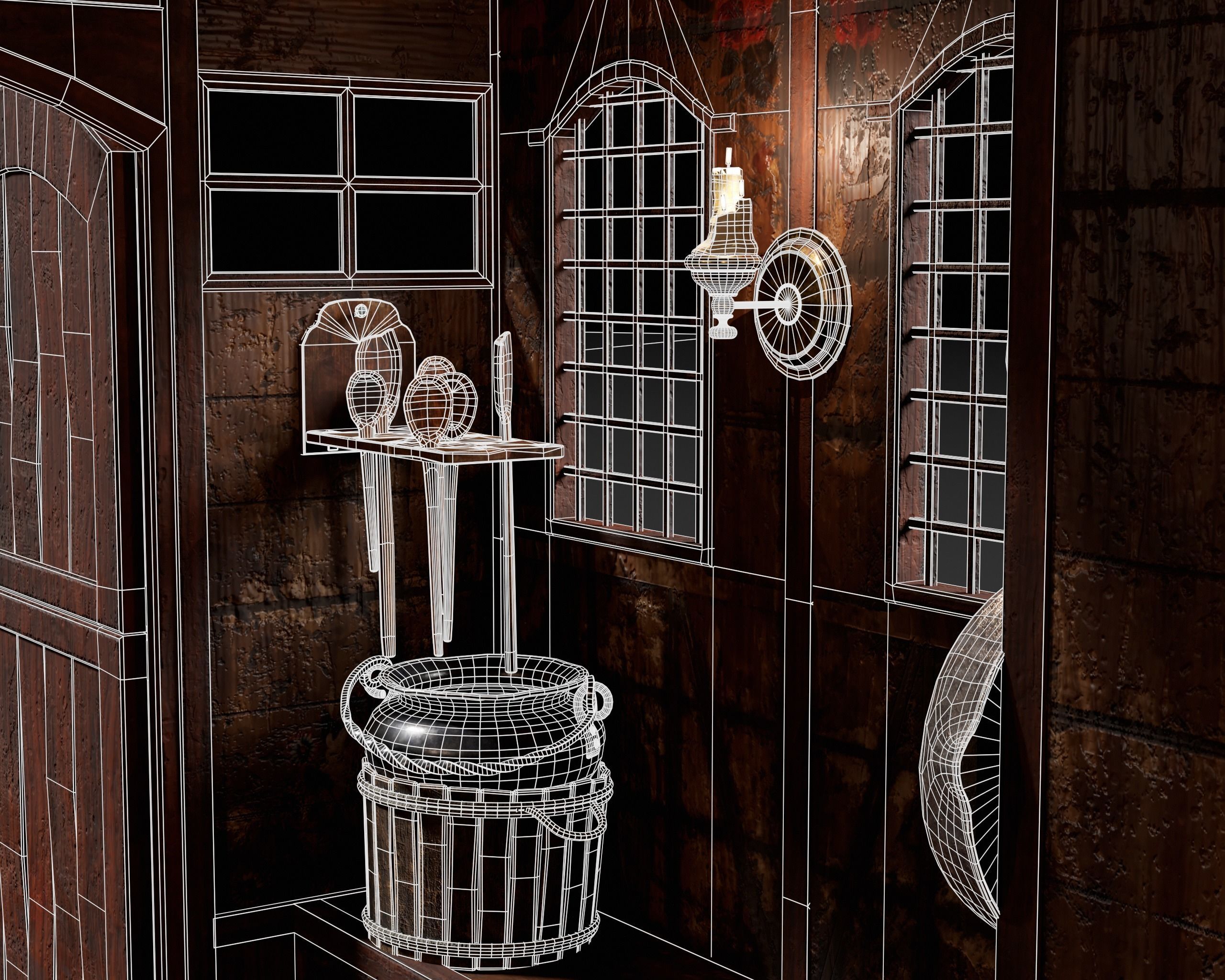 Medieval Wagon Camping Pack 3D Model Collection_53