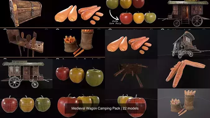 Medieval Wagon Camping Pack 5