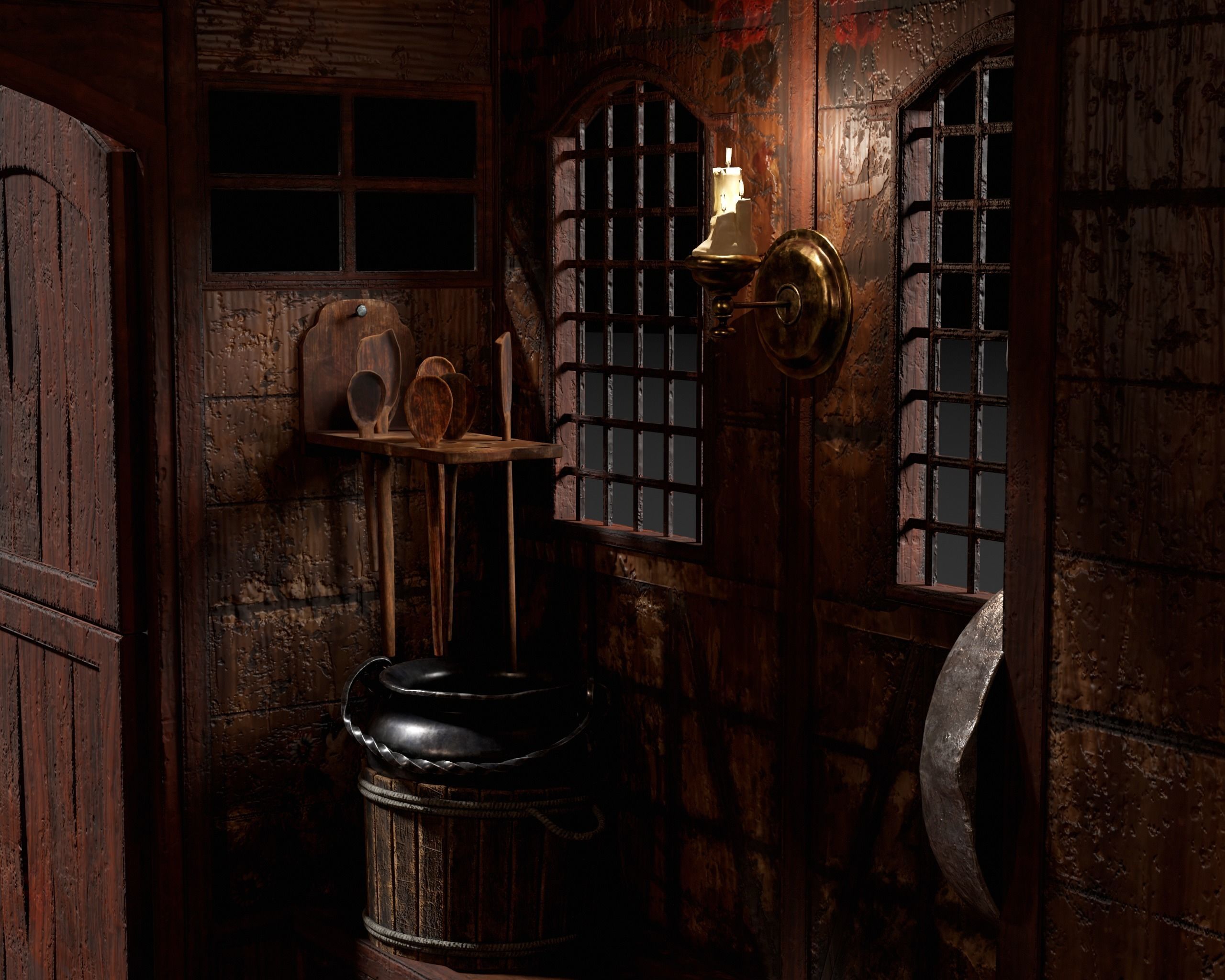 Medieval Wagon Camping Pack 3D Model Collection_29