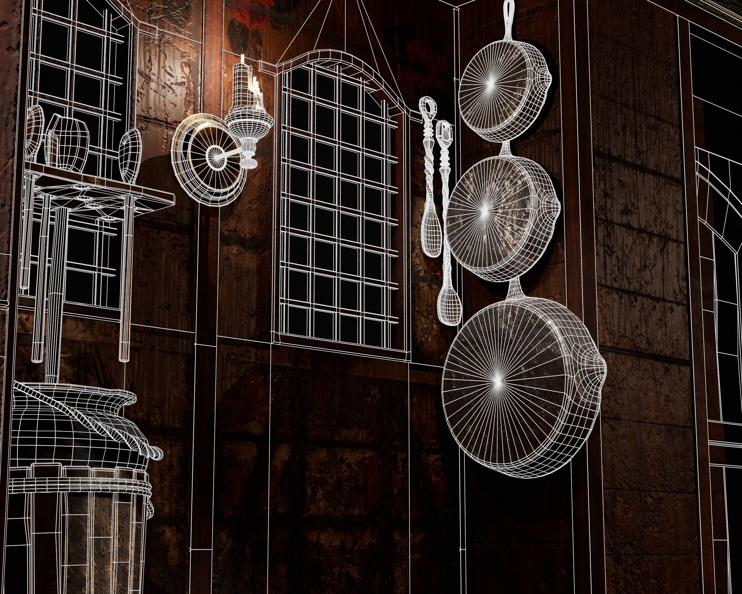 Medieval Wagon Camping Pack 3D Model Collection_55