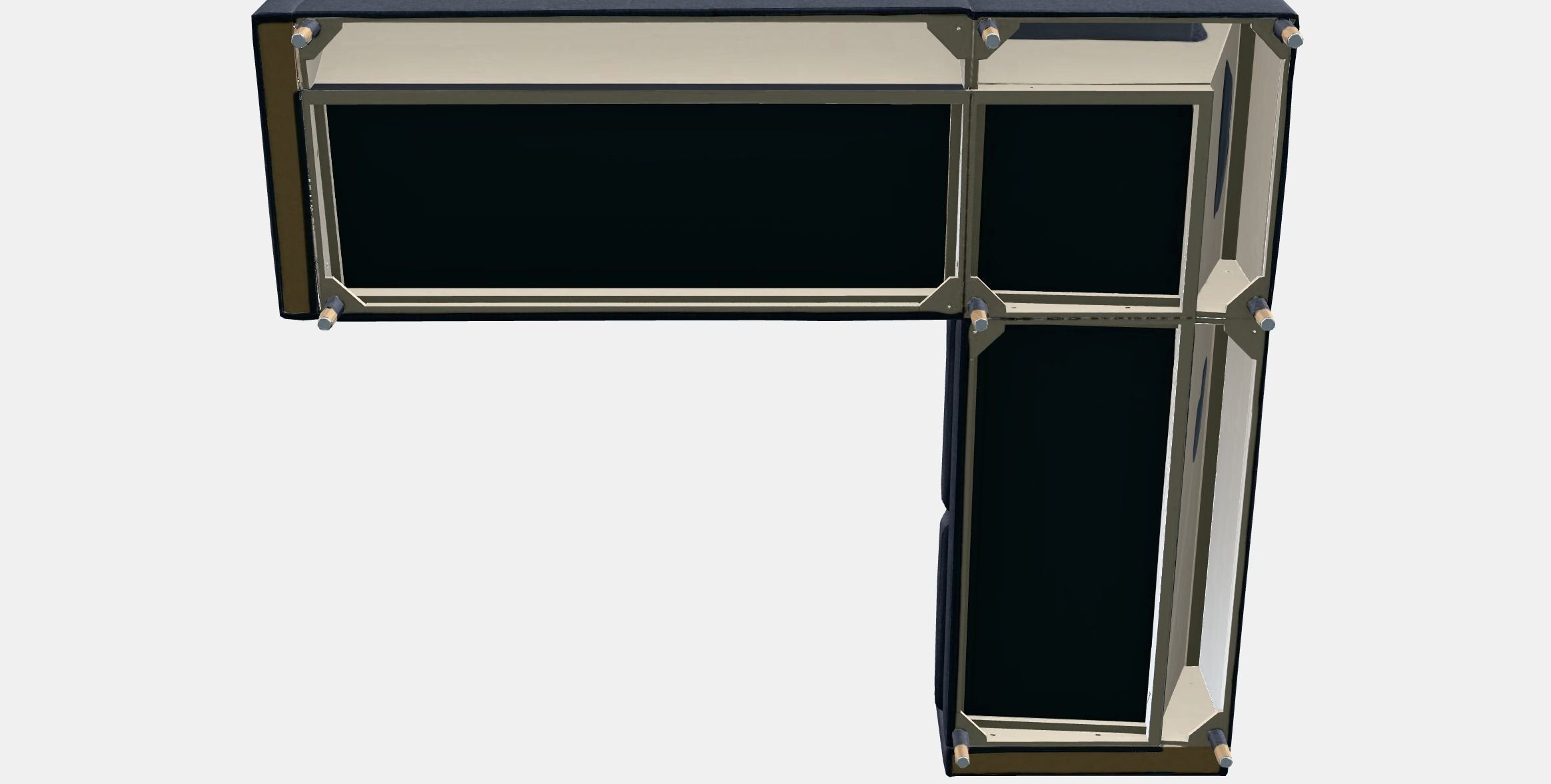 LANDSKRONA corner sofa 5-seater Low-poly 3D model_8