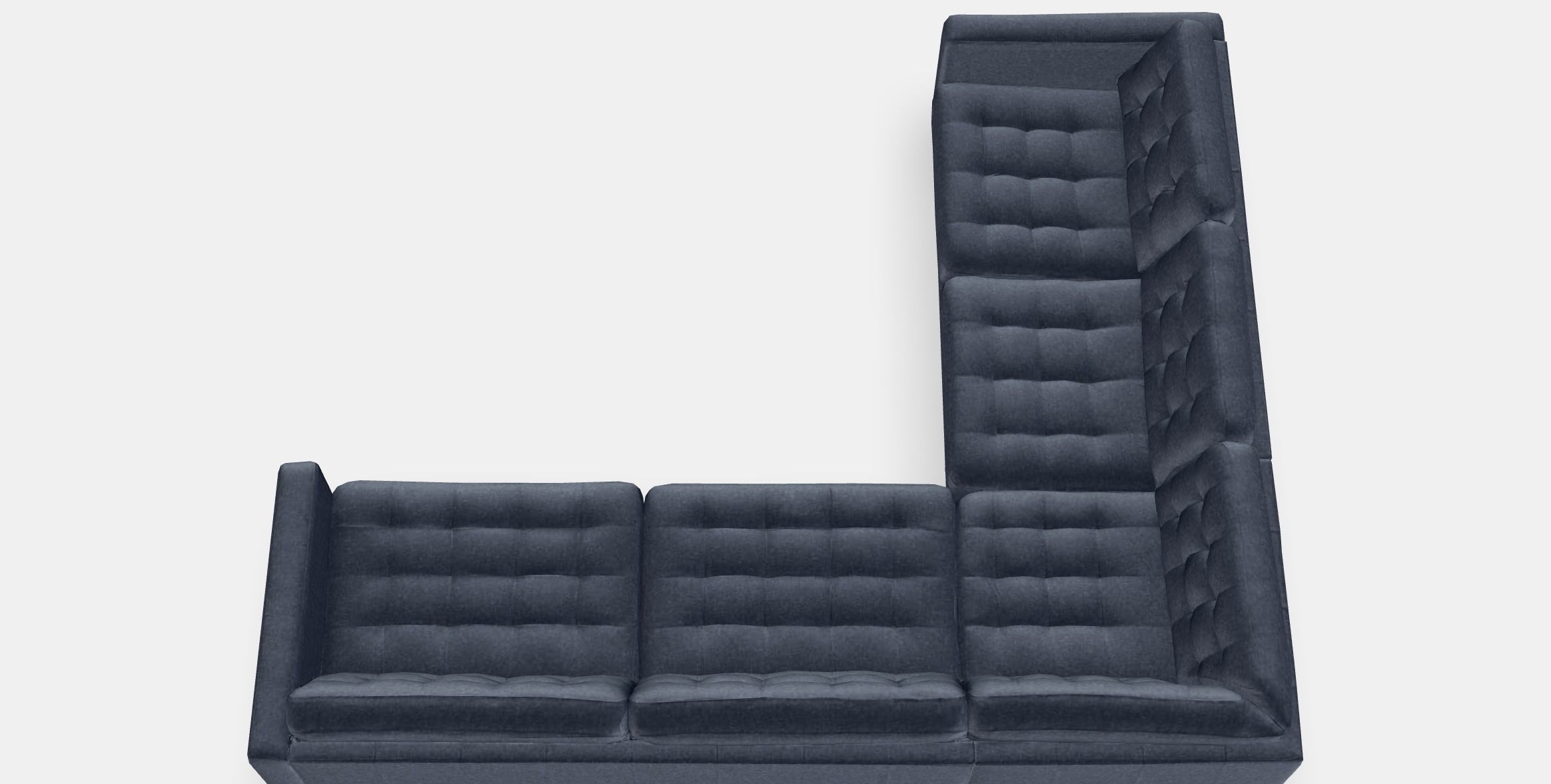 LANDSKRONA corner sofa 5-seater Low-poly 3D model_4